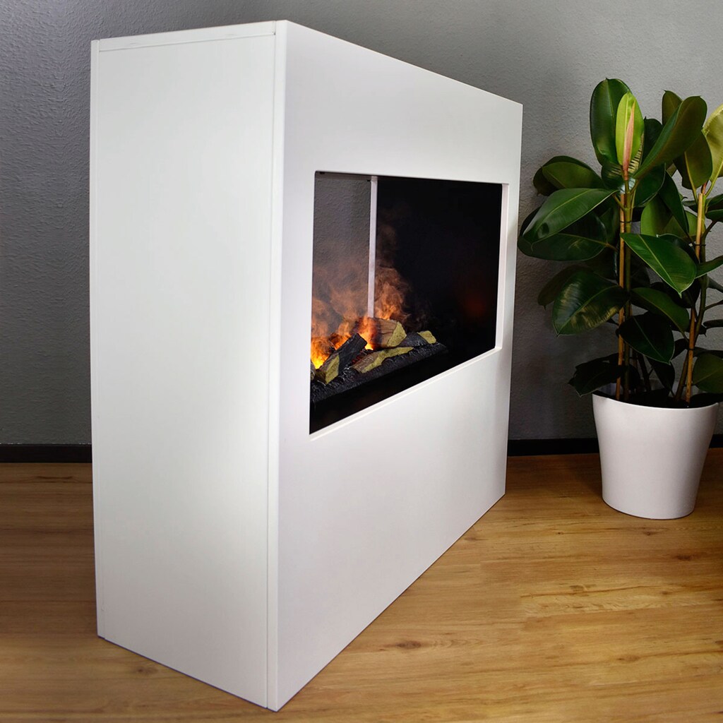 GLOW FIRE Echtfeuer-Dekokamin »Goethe OMC 600«, Wasserdampfkamin mit täuschend 3D Feuer mit integriertem Knistereffekt