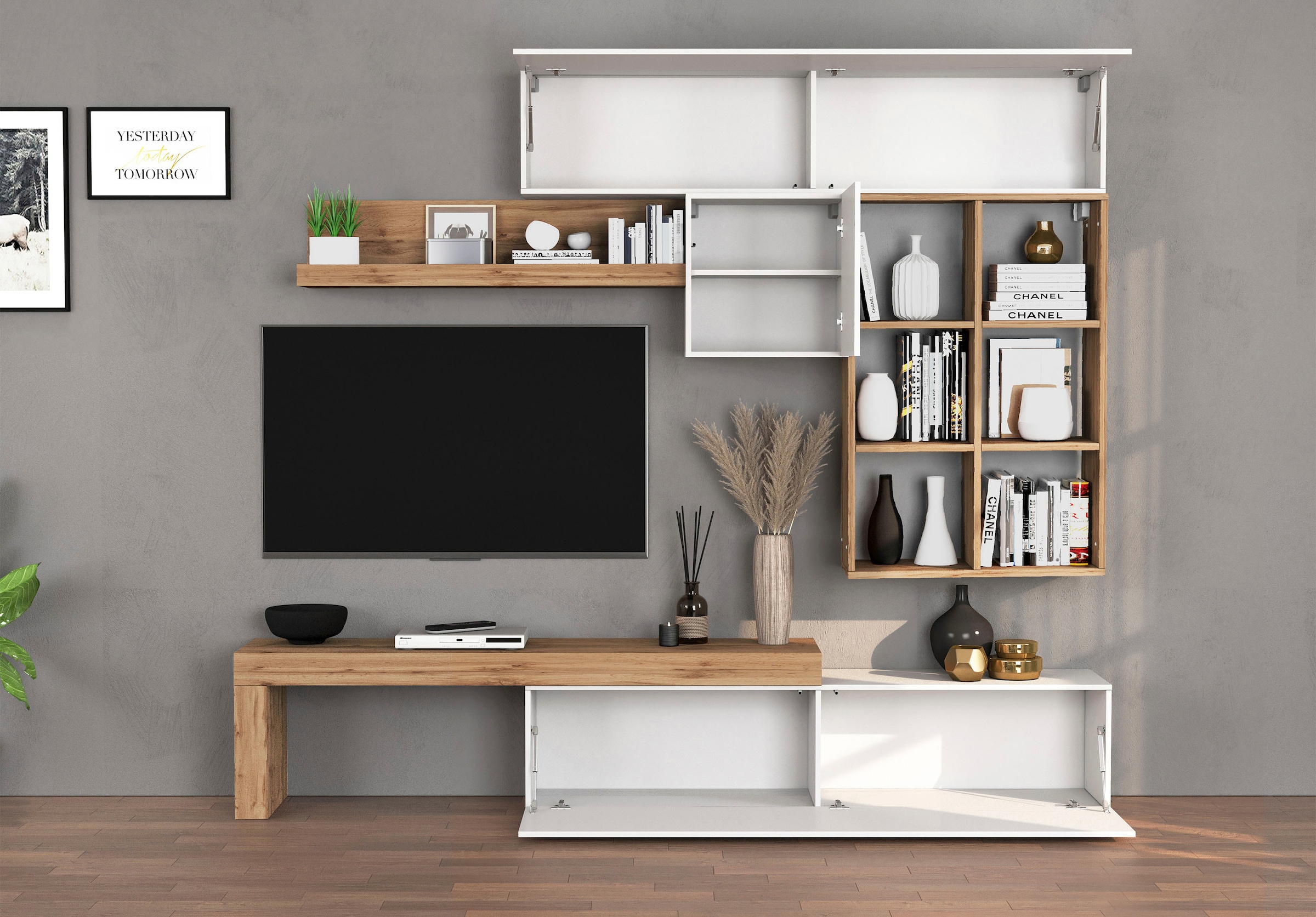 OTTO home Wohnwand »Chronos Wohnwand, Medienwand, 5-er set« 5 Stk. tlg.