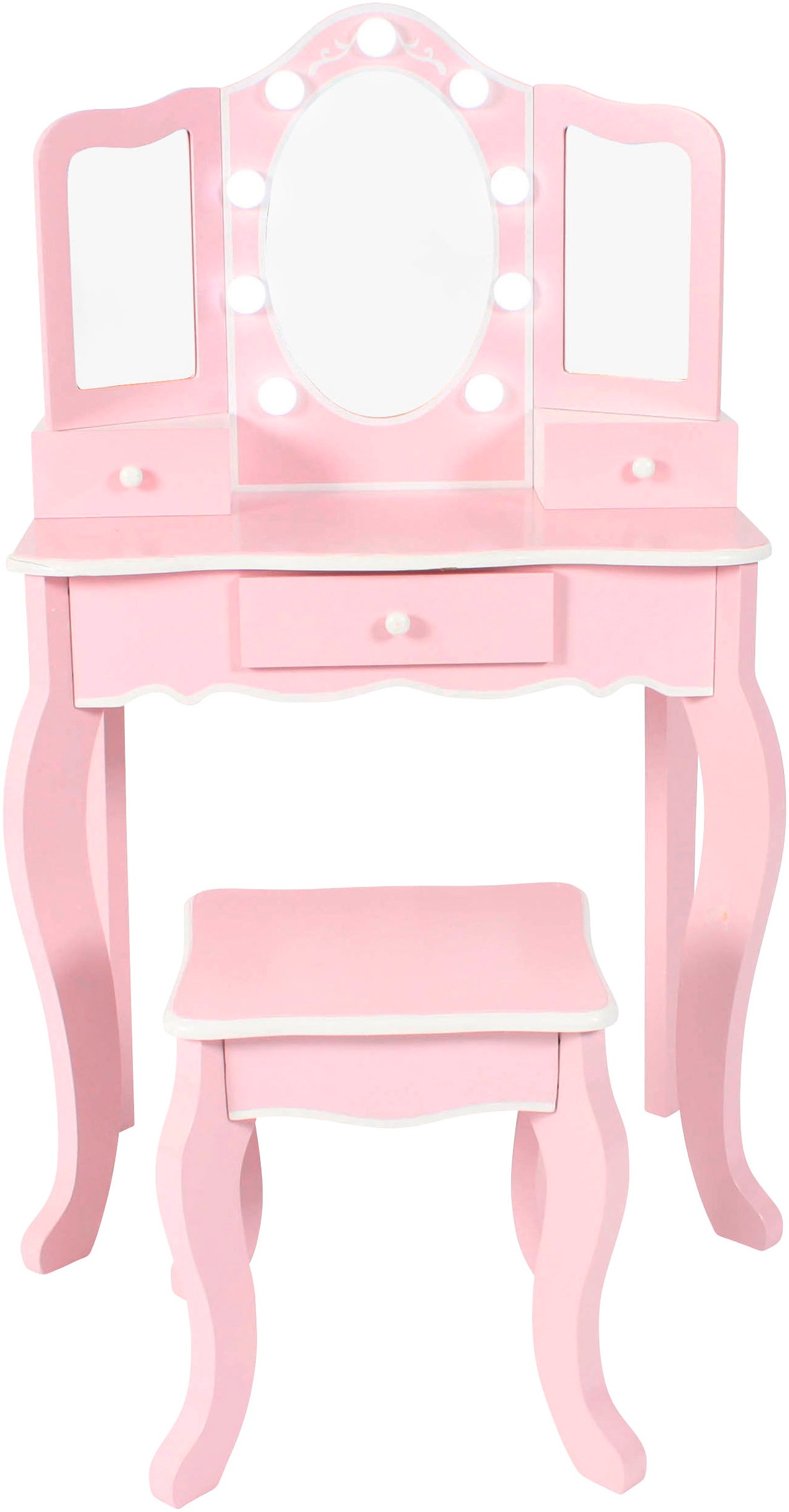 CHIC2000 Schminktisch »pastellrosa«, mit großen LED-Lichter rund um den Spi günstig online kaufen