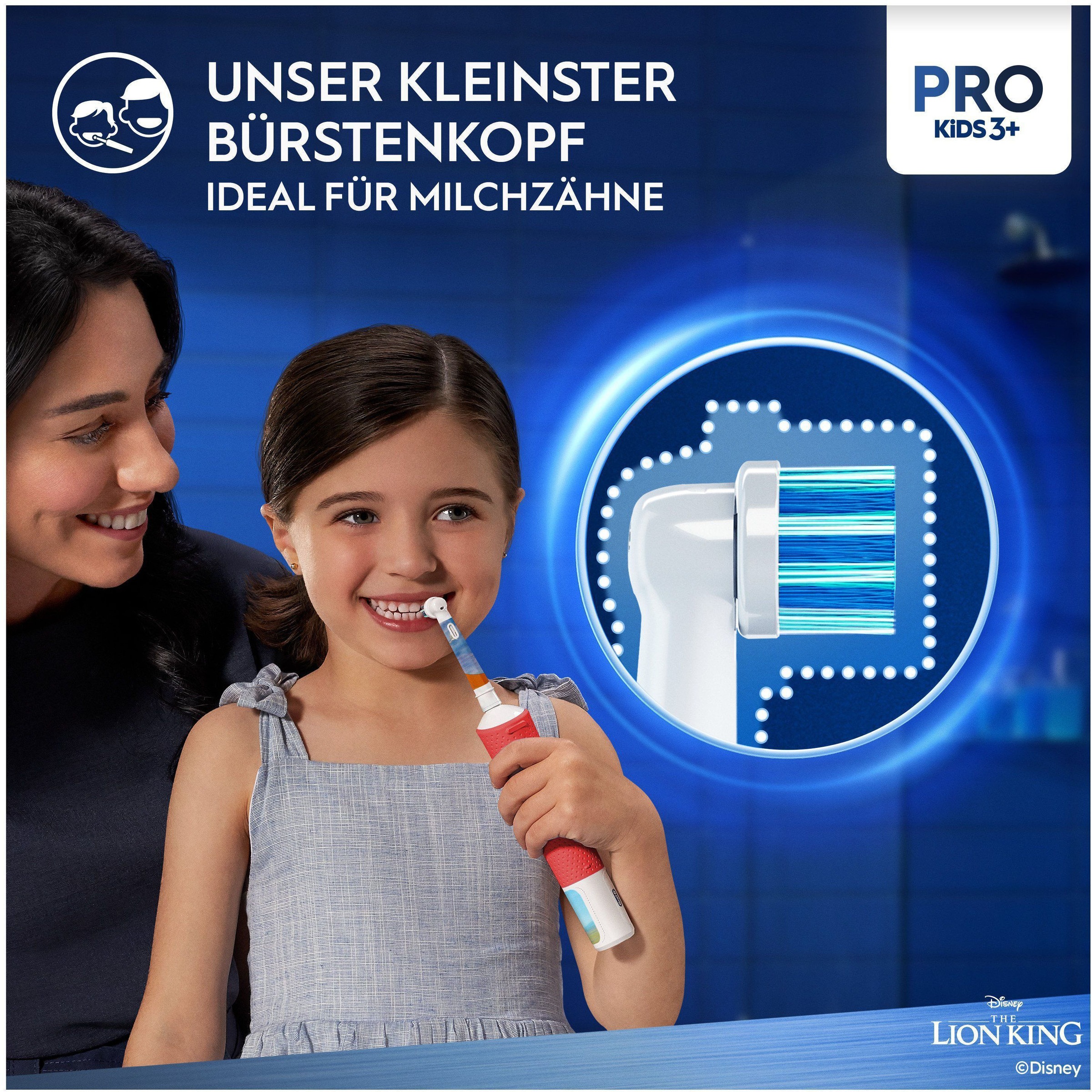 Oral-B Aufsteckbürsten »Pro Kids König der Löwen«, extra weiche Borsten, für Kinder ab 3 Jahren