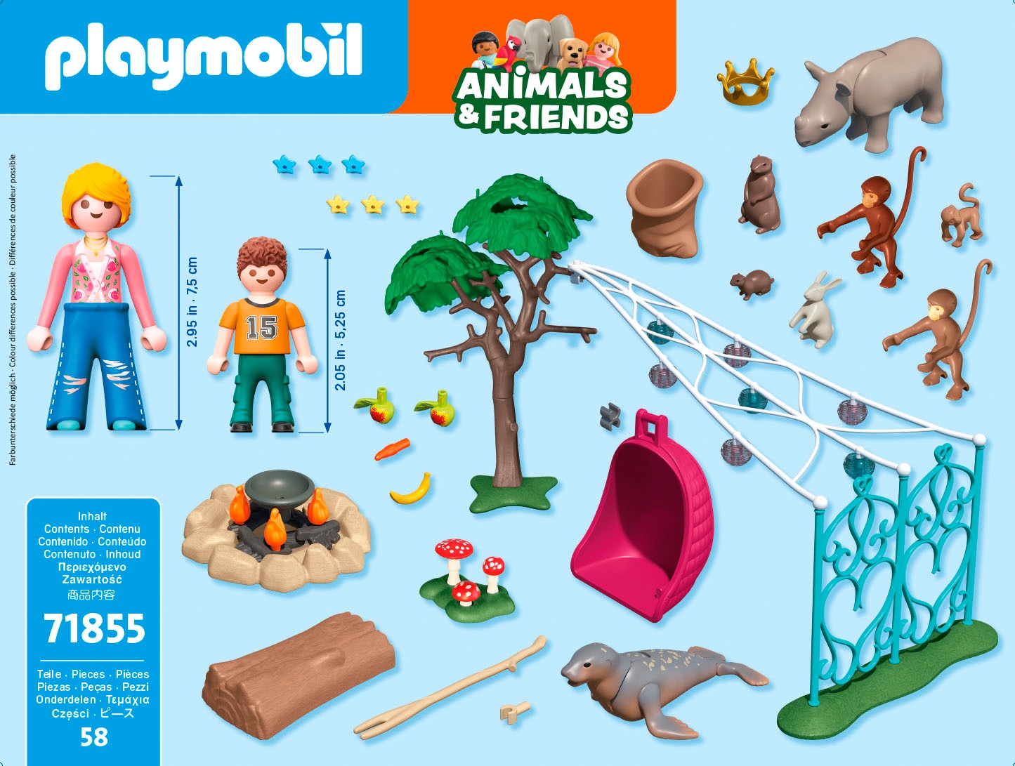 Playmobil® Konstruktions-Spielset »Lustige Geburtstagsparty (71855), Animals & Friends« Made in Europe