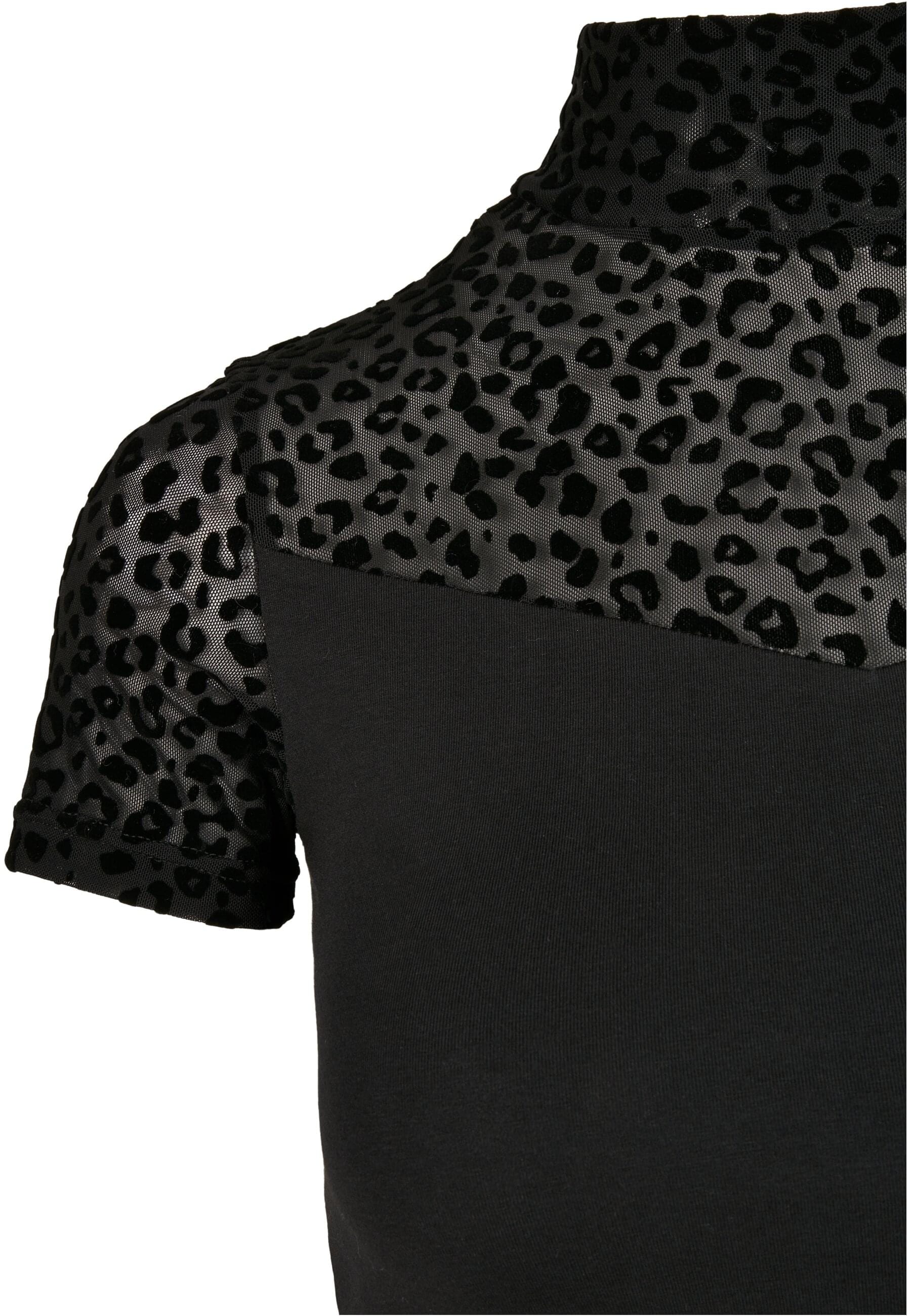 URBAN CLASSICS T-Shirt »Urban Classics Damen Ladies Flock Lace Turtleneck Tee« 1 Stk.