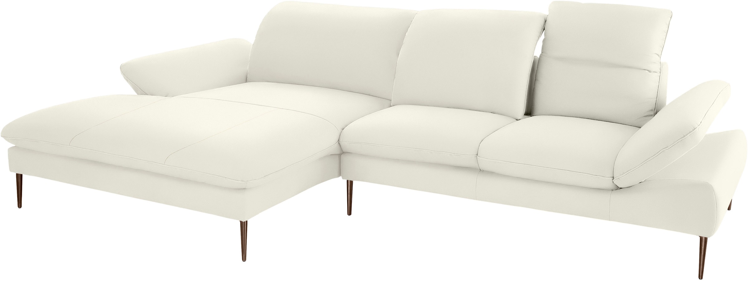 W.SCHILLIG Ecksofa »enjoy&MORE, Designsofa, bequem, elegant und zeitlos, L-Form«, Sitztiefenverstellung, Füße bronze pulverbeschichtet, Breite 340 cm