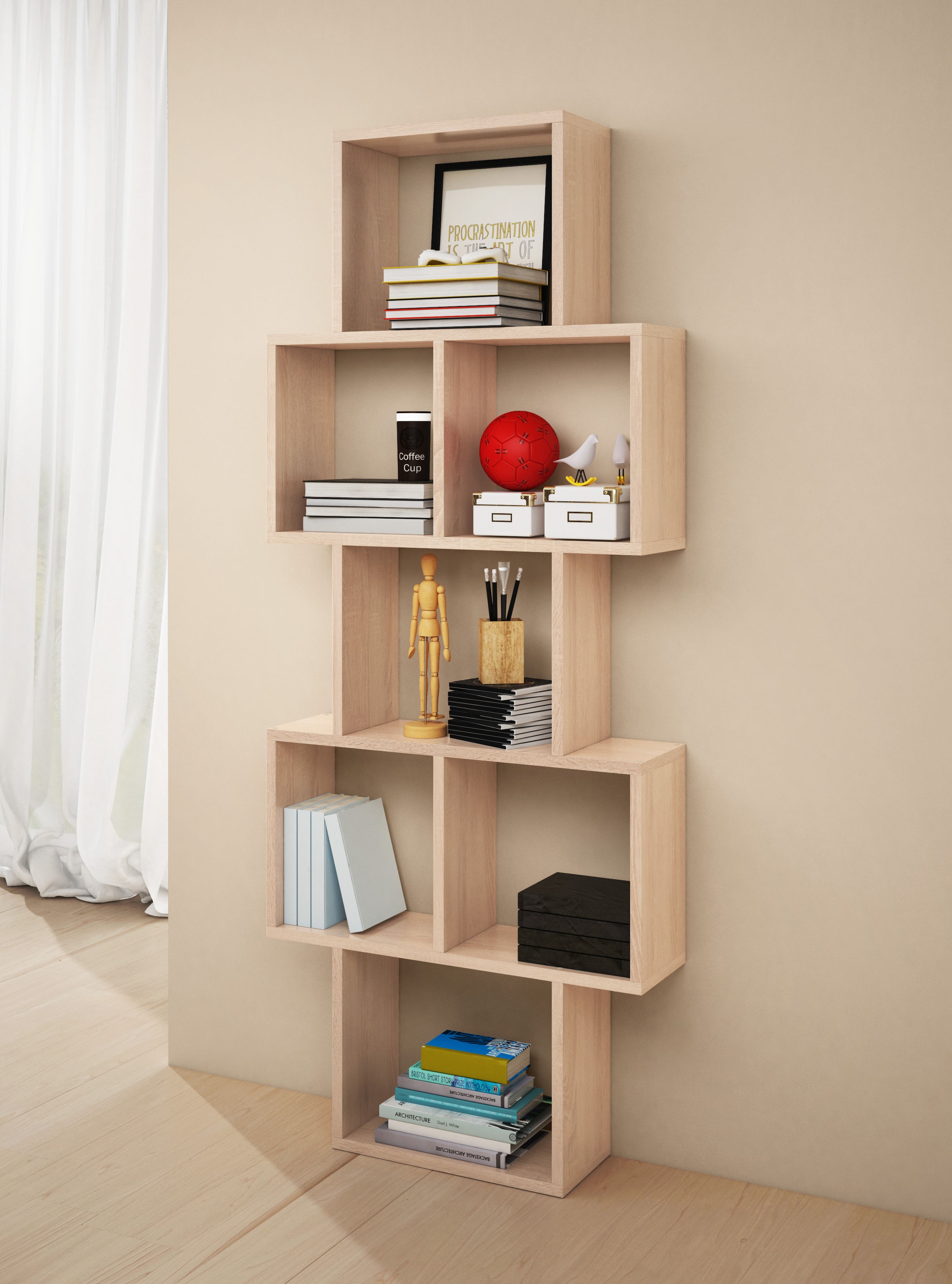 INOSIGN Wandboard »Wandregal Trio 001«, (1 St.), Stell- oder Hängeregal, 10 offene Fächer, flexibel montierbar