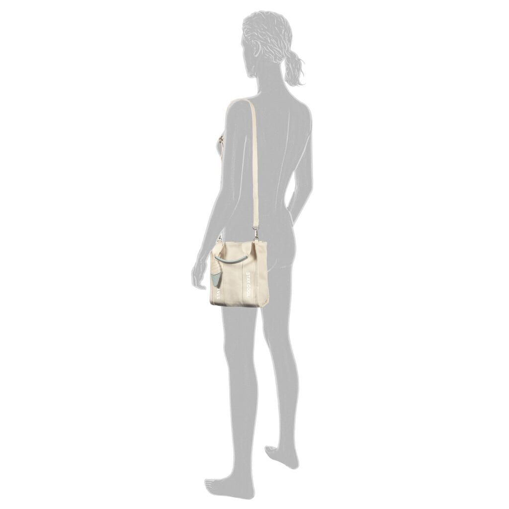 TOM TAILOR Denim Shopper »Azura« Damen Umhängetasche, mit süßem Softeis-Hörnchen Anhänger