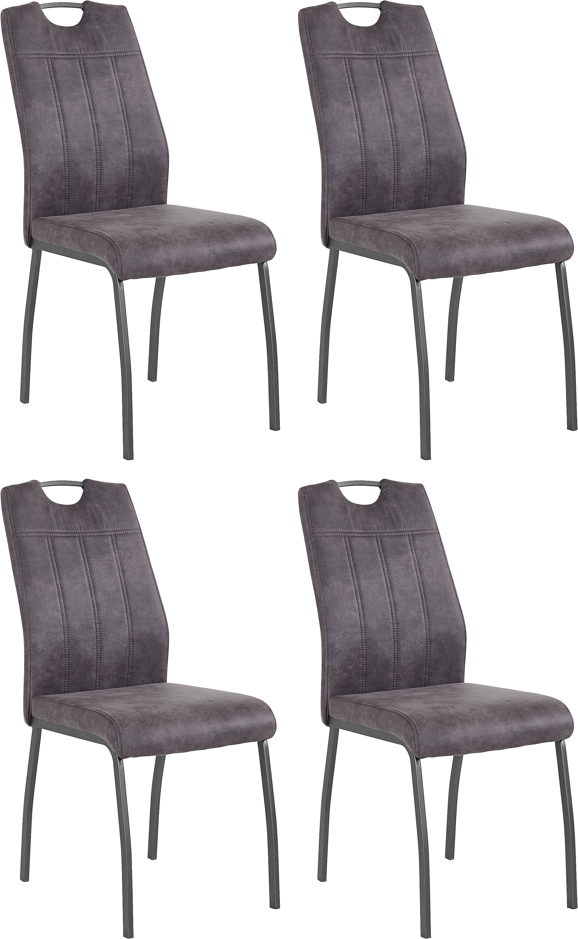 HELA Esszimmerstuhl »ELIF«, (Set), 4 St., Microfaser, 140 Kg Belastbar, Küchenstuhl