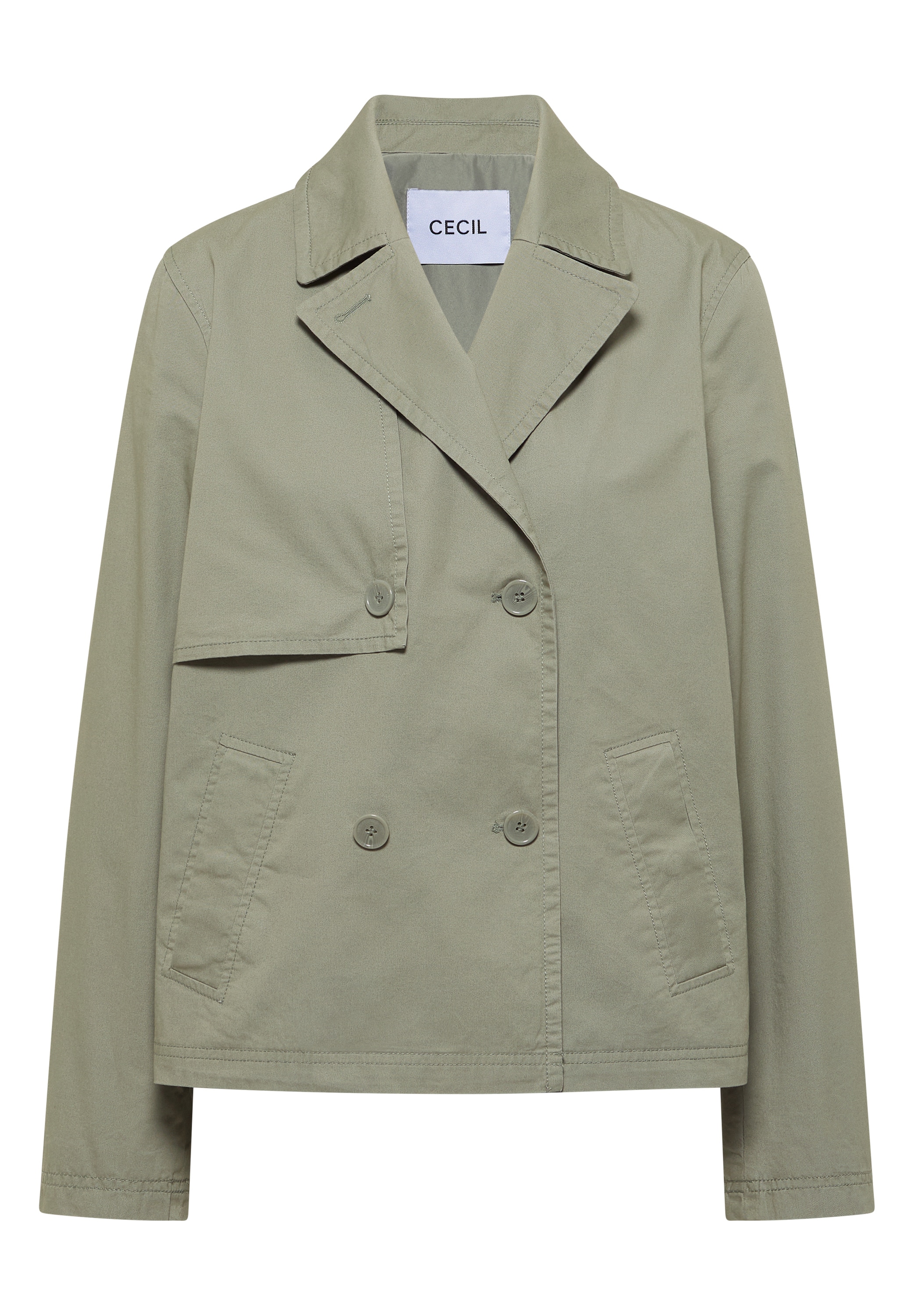 Cecil Kurzjacke ohne Kapuze Trenchcoat mit Reverskragen