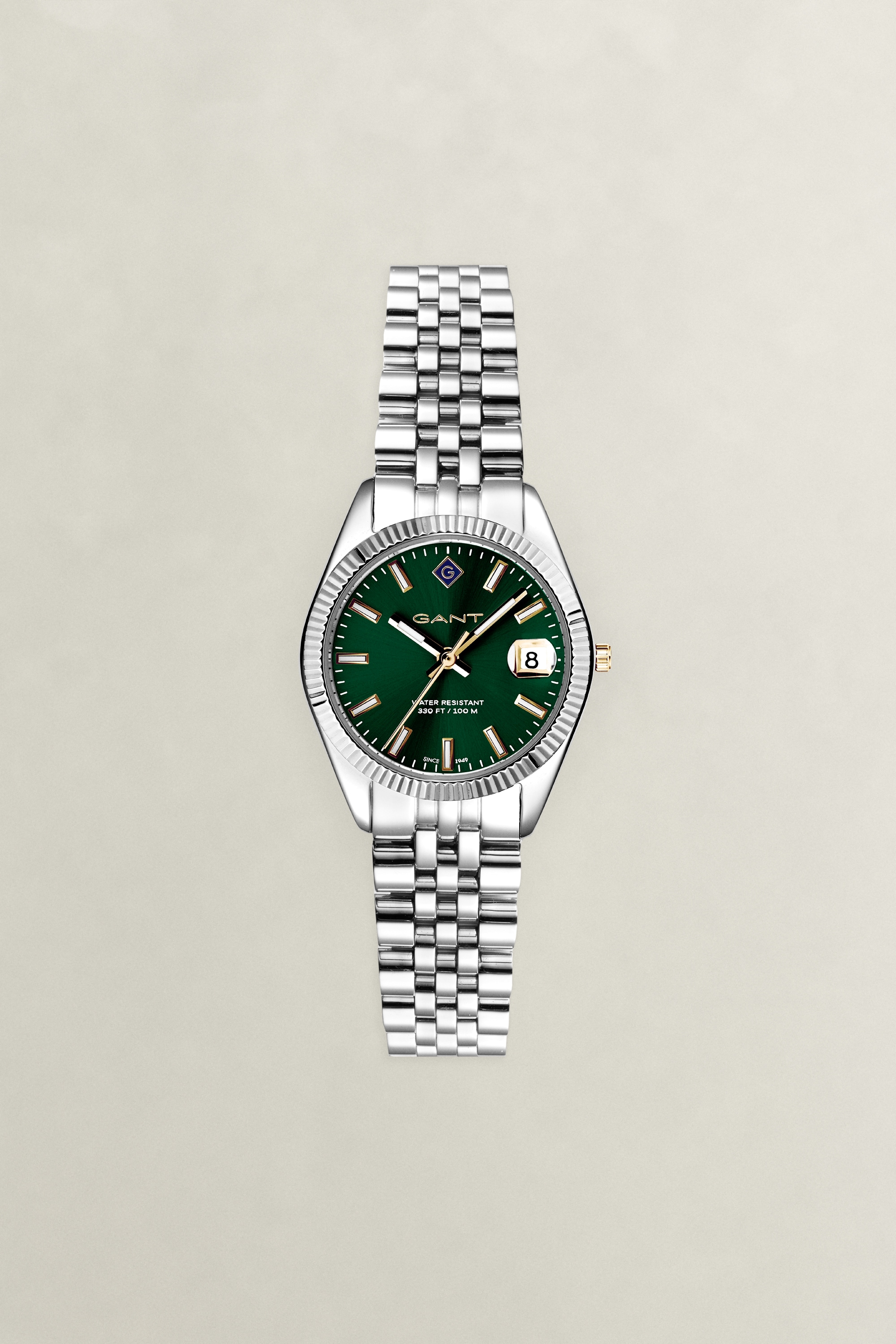 Gant Quarzuhr »Sussex Mini« Armbanduhr, Damenuhr, Edelstahlarmband, analog, Tag