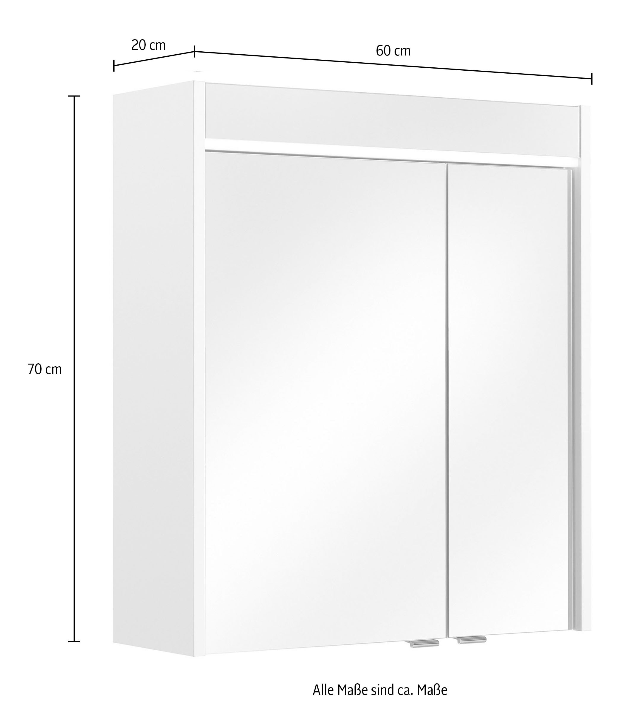 Saphir Spiegelschrank »mit Blende mit LED-Beleuchtung«