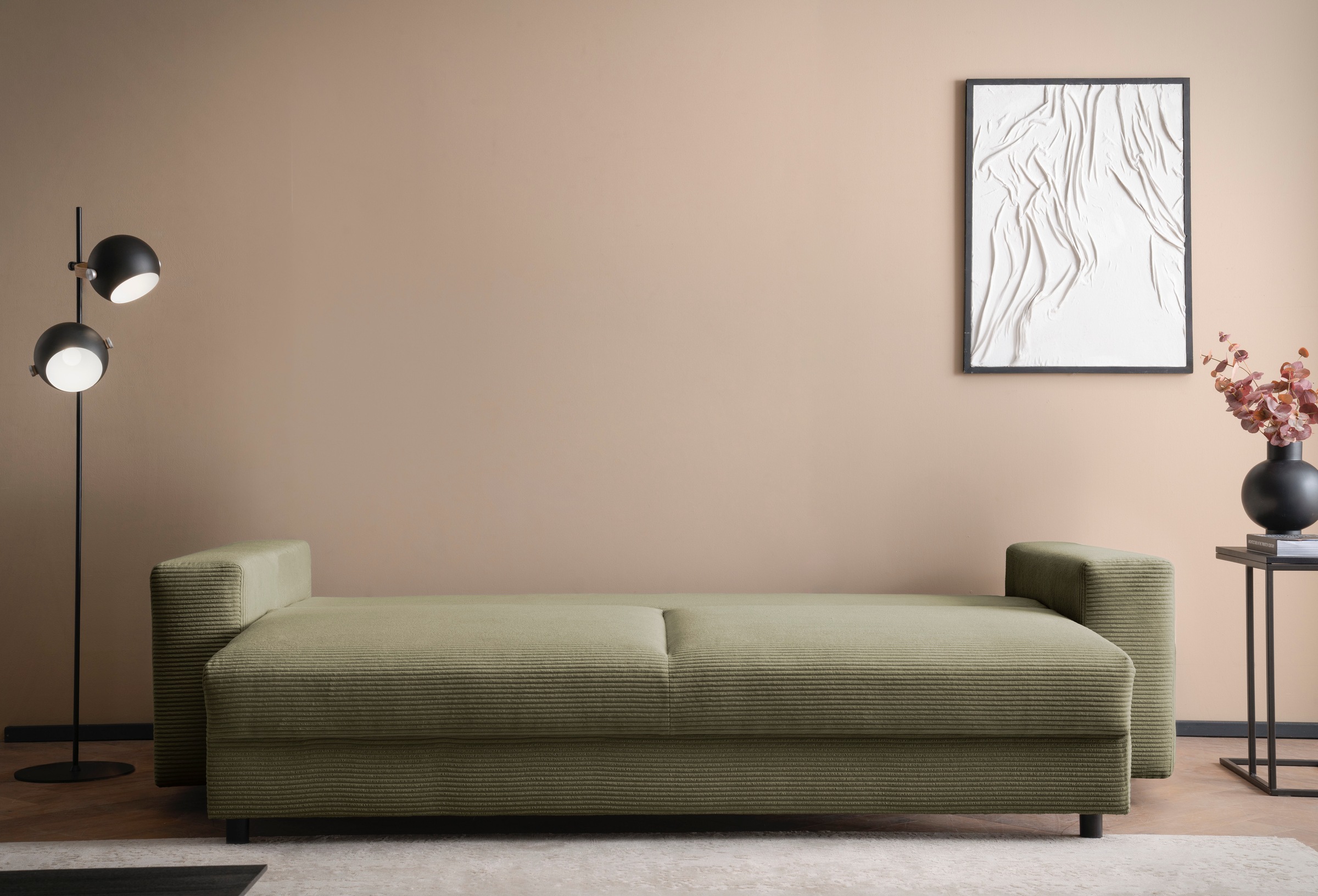 LeGer Home by Lena Gercke Schlafsofa »Imoga, Polster mit Schlaffunktion, 3-Sitzer Sofa, Couch mit Bettkasten«, in modernen Farben und Stoffen, Bettfunktion, Liegefläche: 200x150 cm