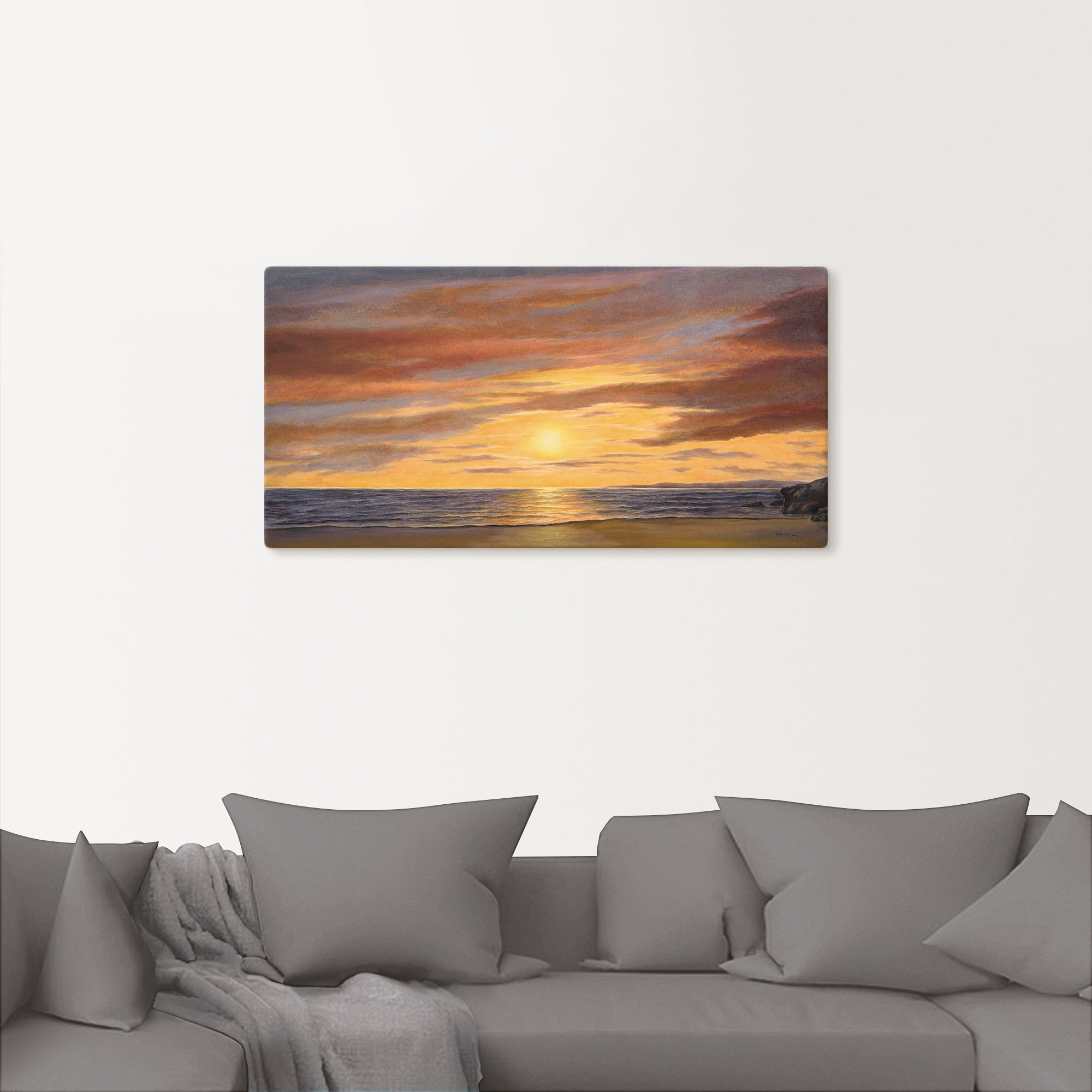 Artland Wandbild »Sonne am Strand«, Strand, (1 St.), als Alubild, Outdoorbi günstig online kaufen