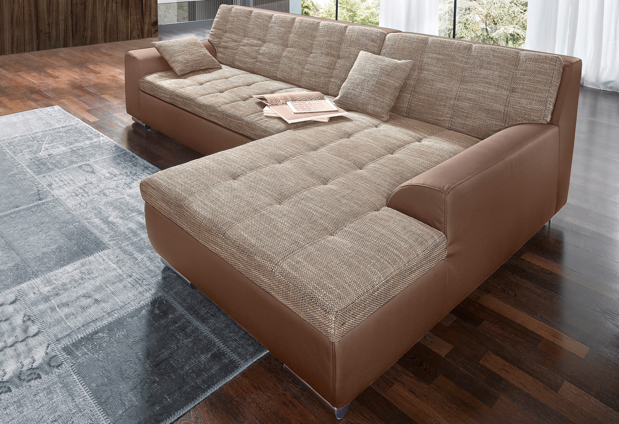 DOMO collection Ecksofa »Treviso viele Bezüge, auch in Cord, L-Form, B/T/H: günstig online kaufen