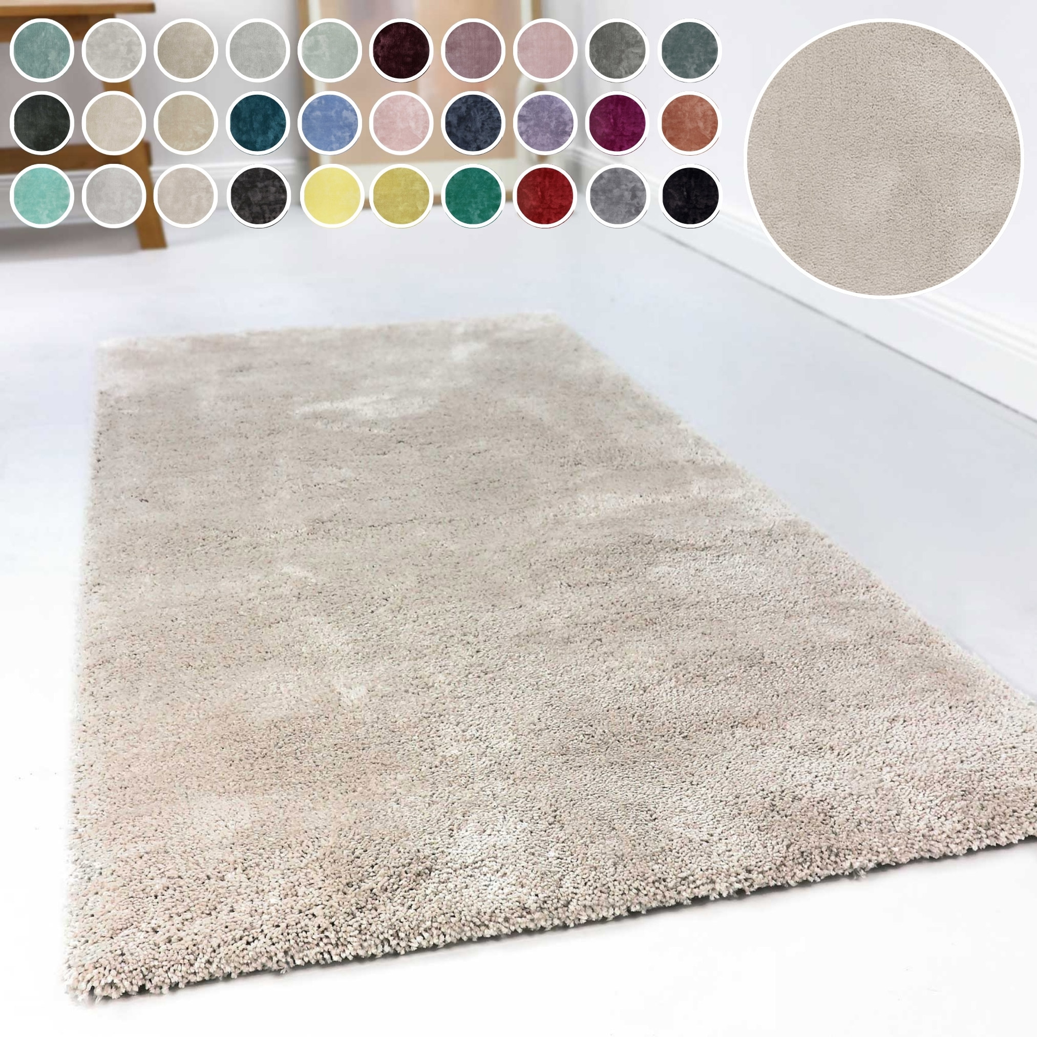 Esprit Hochflor-Teppich »Relaxx ESP-4150«, rund, 25 mm Höhe, Wohnzimmer, se günstig online kaufen
