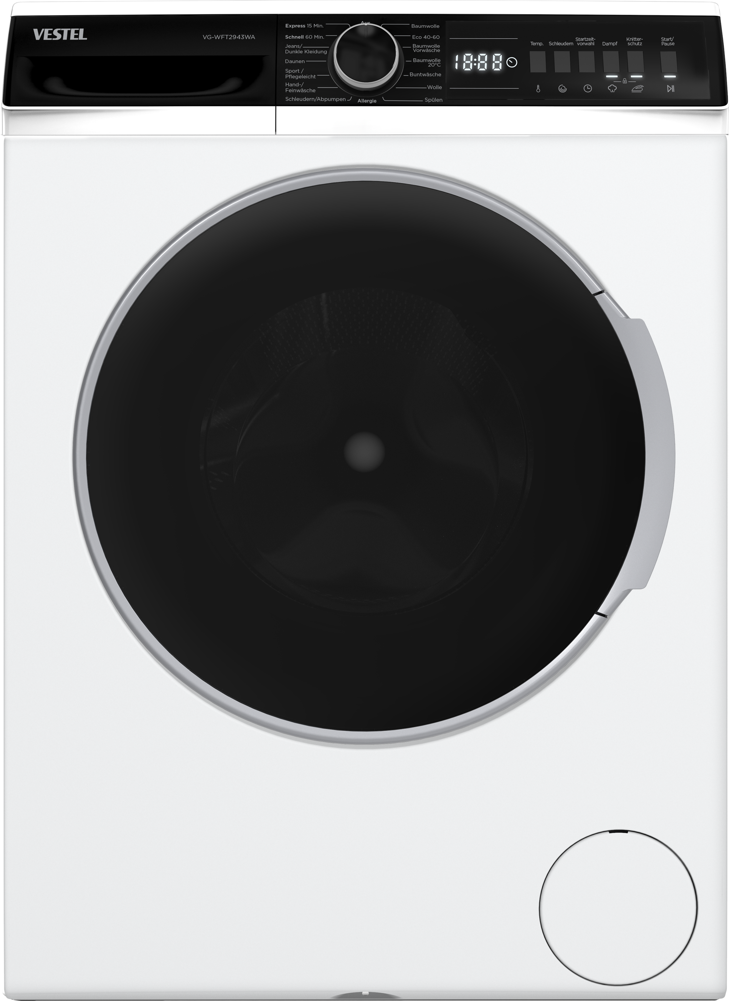 VESTEL Waschmaschine »VG-WFT2943WA«, 9 kg, 1400 U/min
