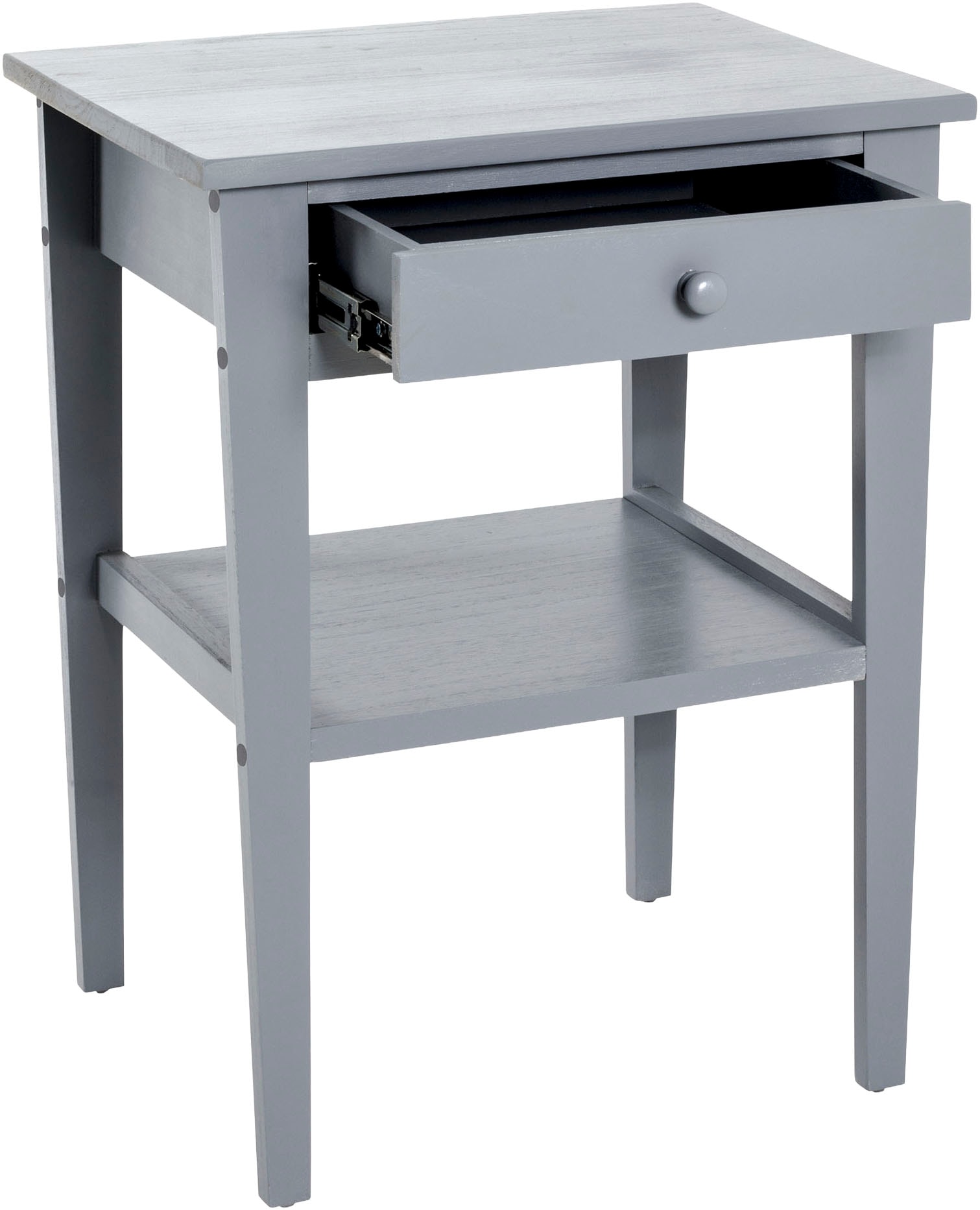 HAKU Beistelltisch »Nachtkonsole, Sofatisch, Wohnzimmertisch« 1 Stk. tlg. rechteckig - aus Massivholz Grau B/T/H 46/35/60 cm