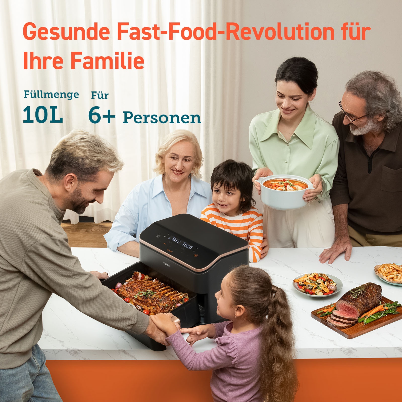 Cosori Heißluftfritteuse »CAF-TF101S-AEUR« 2800 W