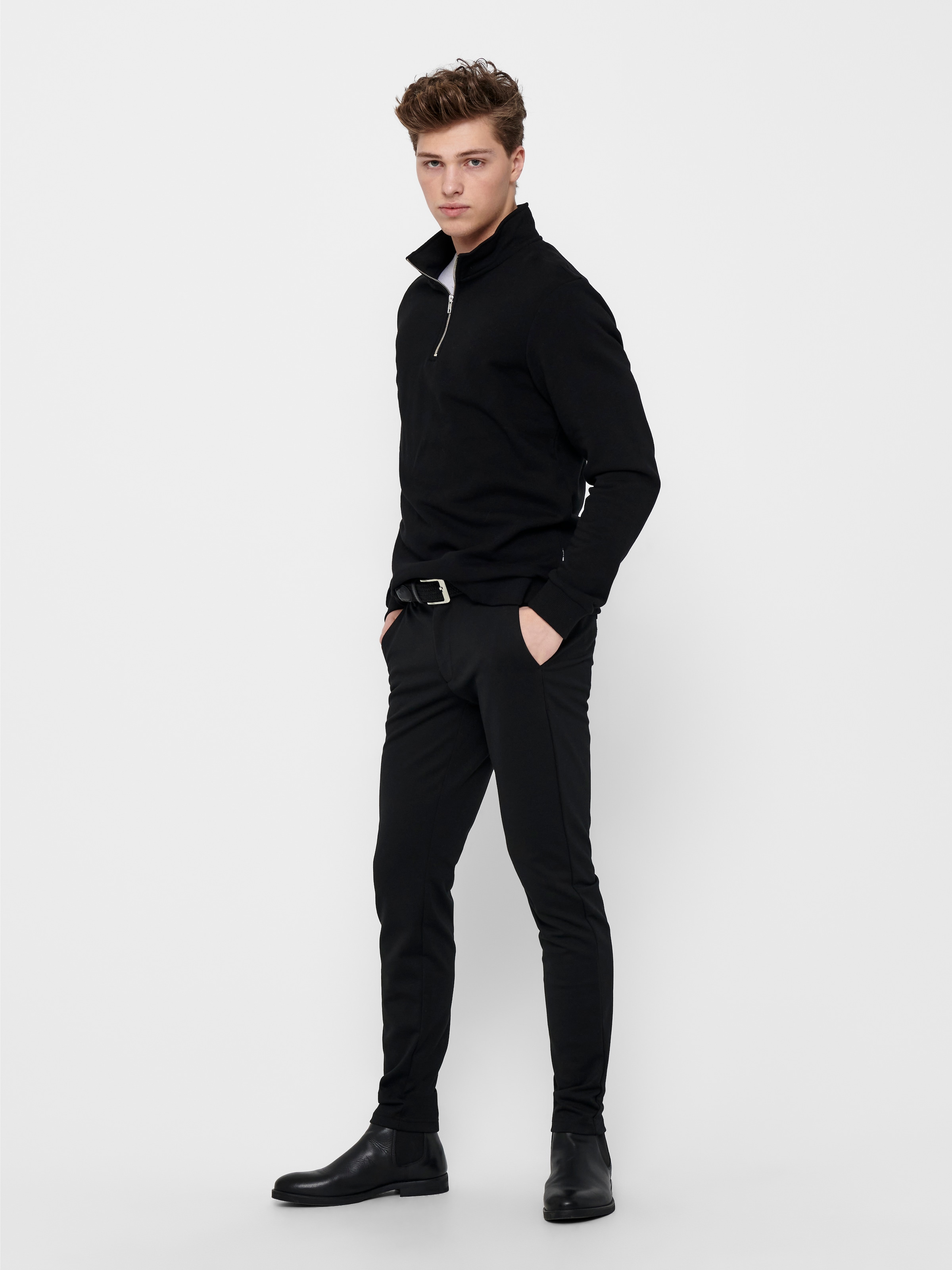 ONLY & SONS Sweatshirt »ONSCERES HALF ZIP SWEAT«, Baumwollmischung, regular fit
