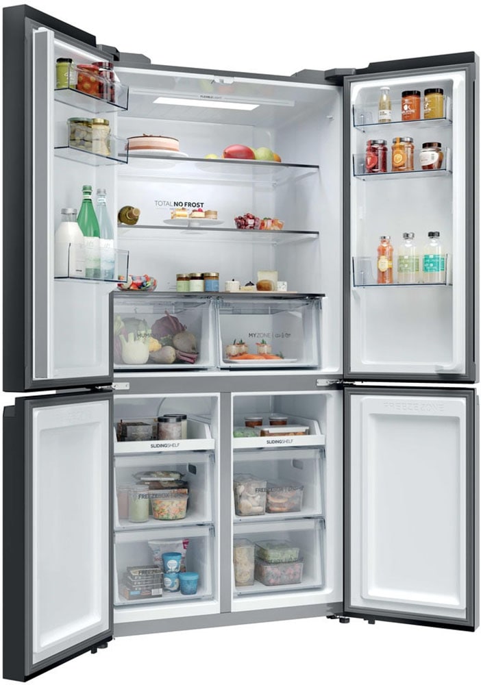 Haier Kühl-/Gefrierkombination Cube 90 »HCR39F19ENPT« 190,5 cm hoch 90,8 cm breit Humidity Zone: Obst, Gemüse und Salat 2x länger frisch halten
