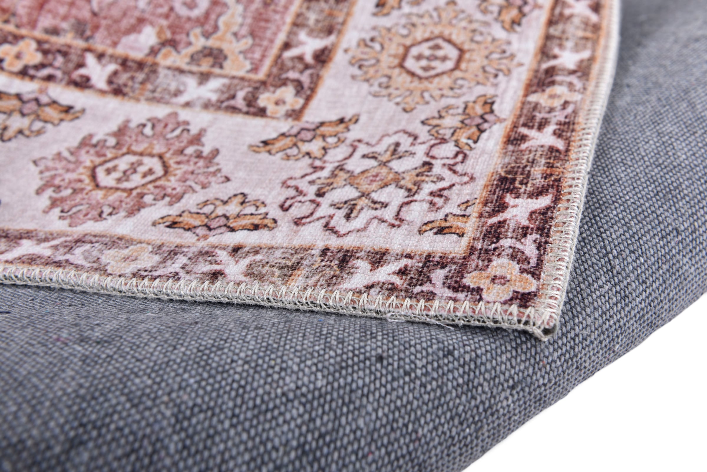 Gino Falcone Teppich »Cecilia 057«, rechteckig, 3 mm Höhe, Flachgewebe, bedruckt, Orient-Optik