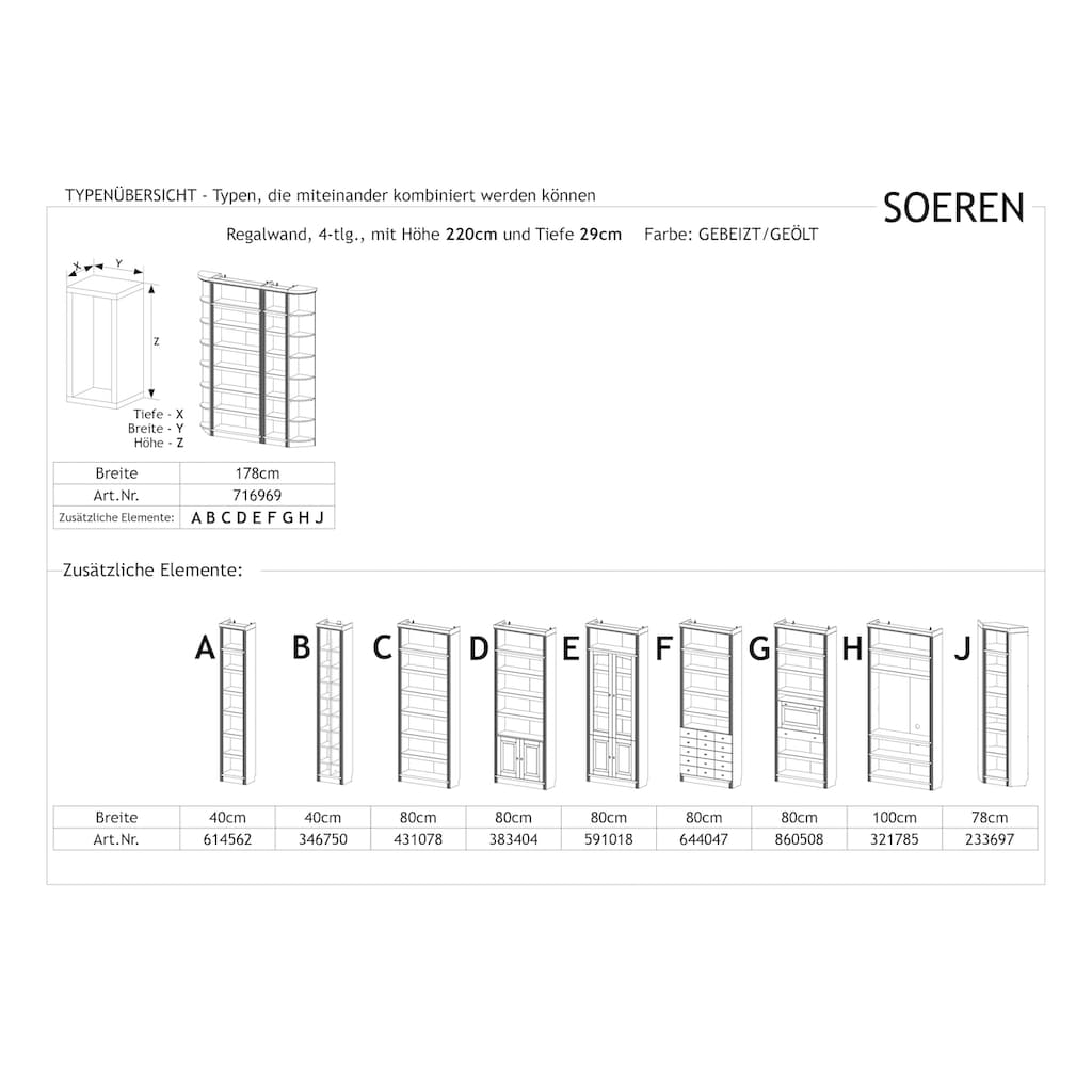 Home affaire Wandregal »Soeren«