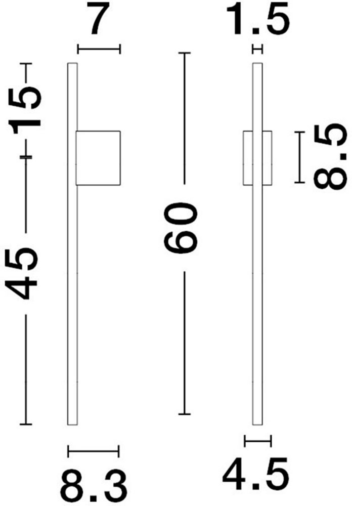 Nova Luce LED Wandleuchte »TIEN« LED-Modul 1 Stk. Warmweiß