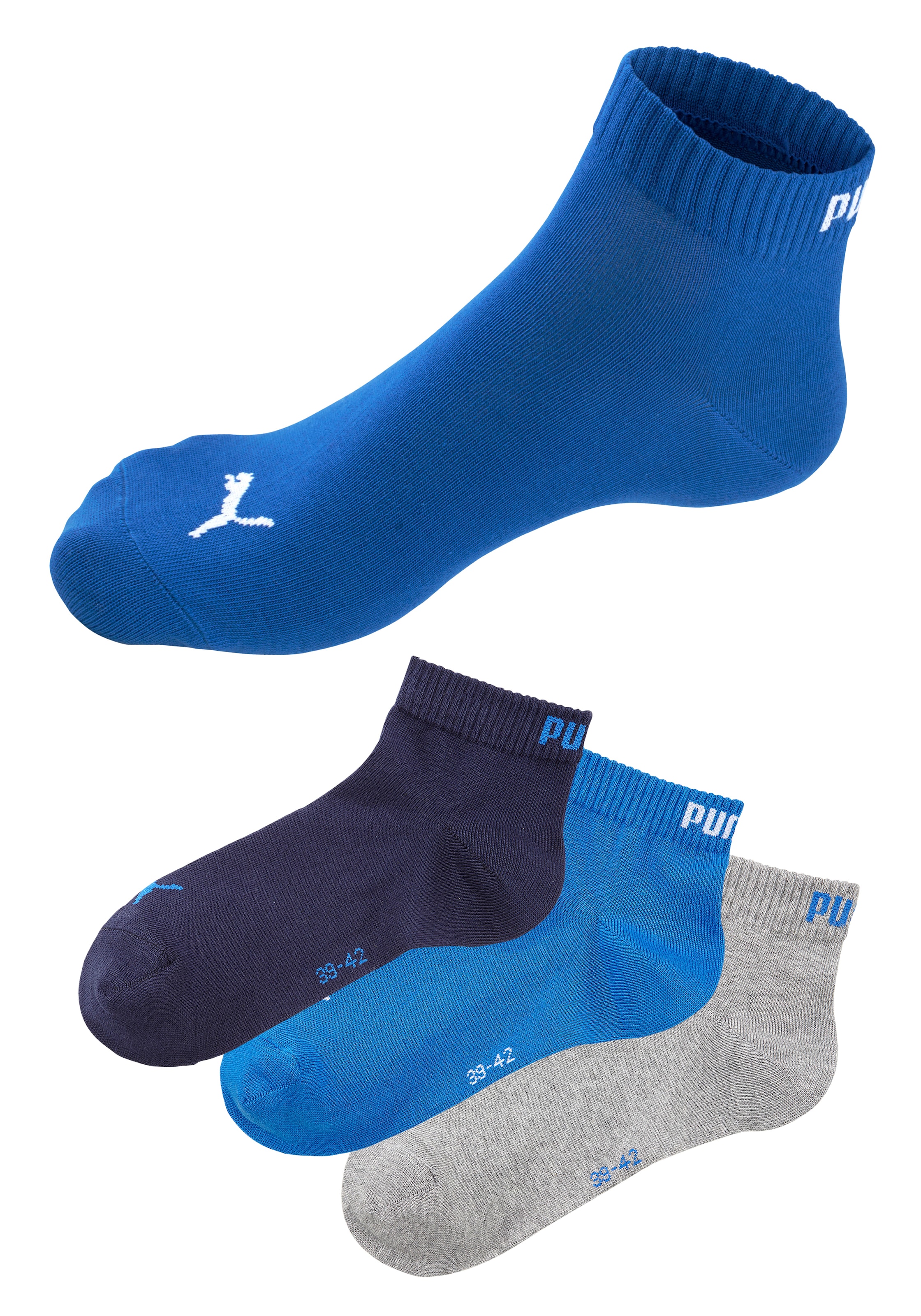 (3 Kurzsocken, PUMA Rippbündchen bestellen jetzt mit Paar),