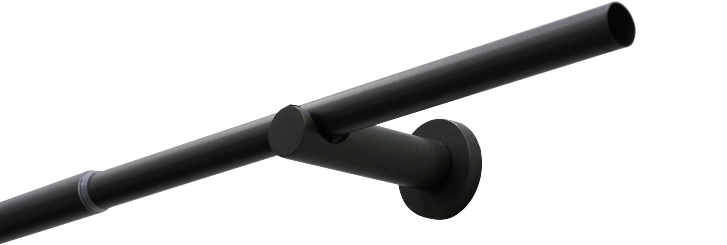 GARDINIA Gardinenstange »Set Sol 1-Lauf«, 1 läufig-läufig, mit Bohren, Wandmontage, Metall, Gardinenstangen Set aus Metall