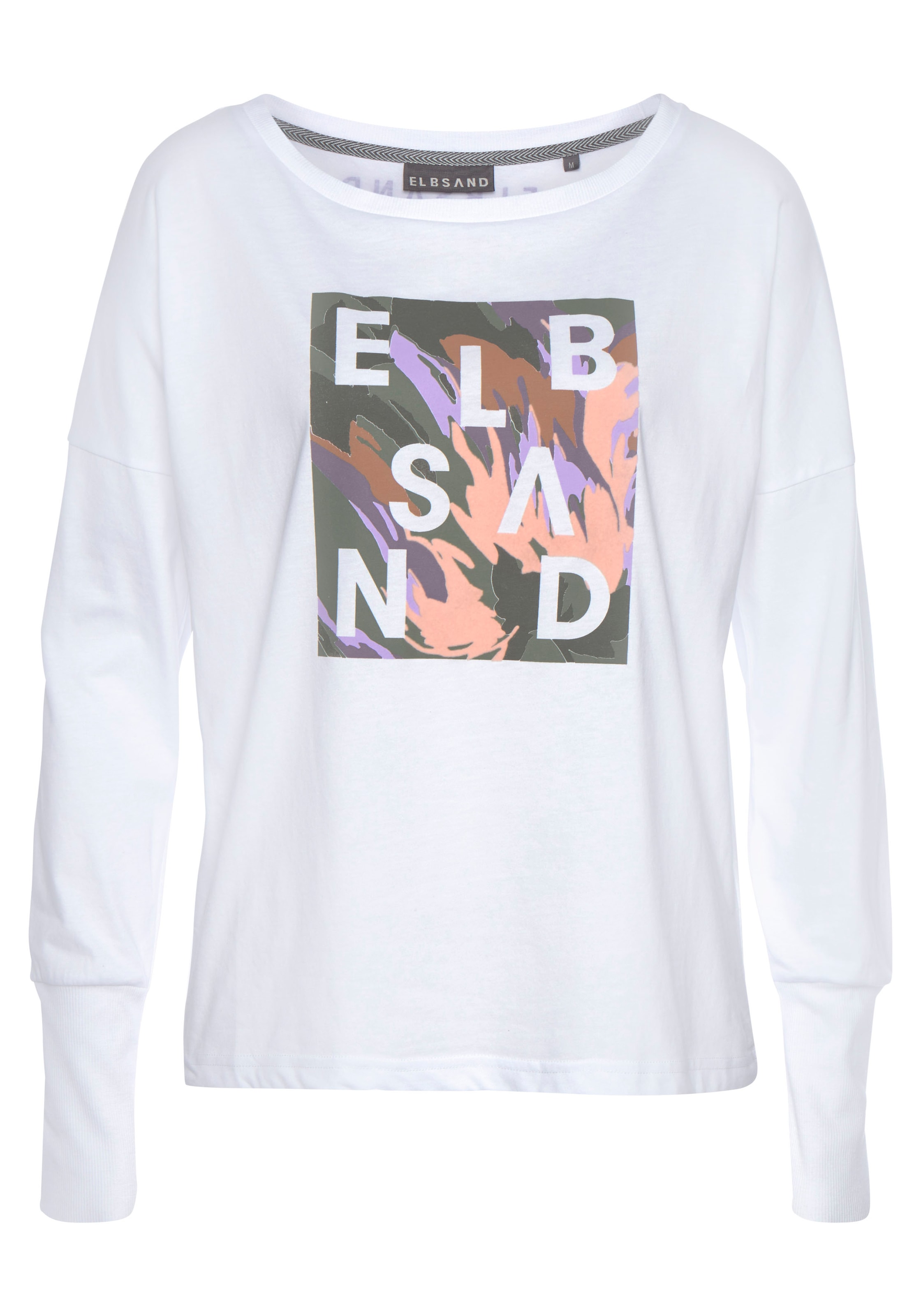 Elbsand Langarmshirt »Inea«, mit Frontdruck, Longsleeve, lockerer Schnitt