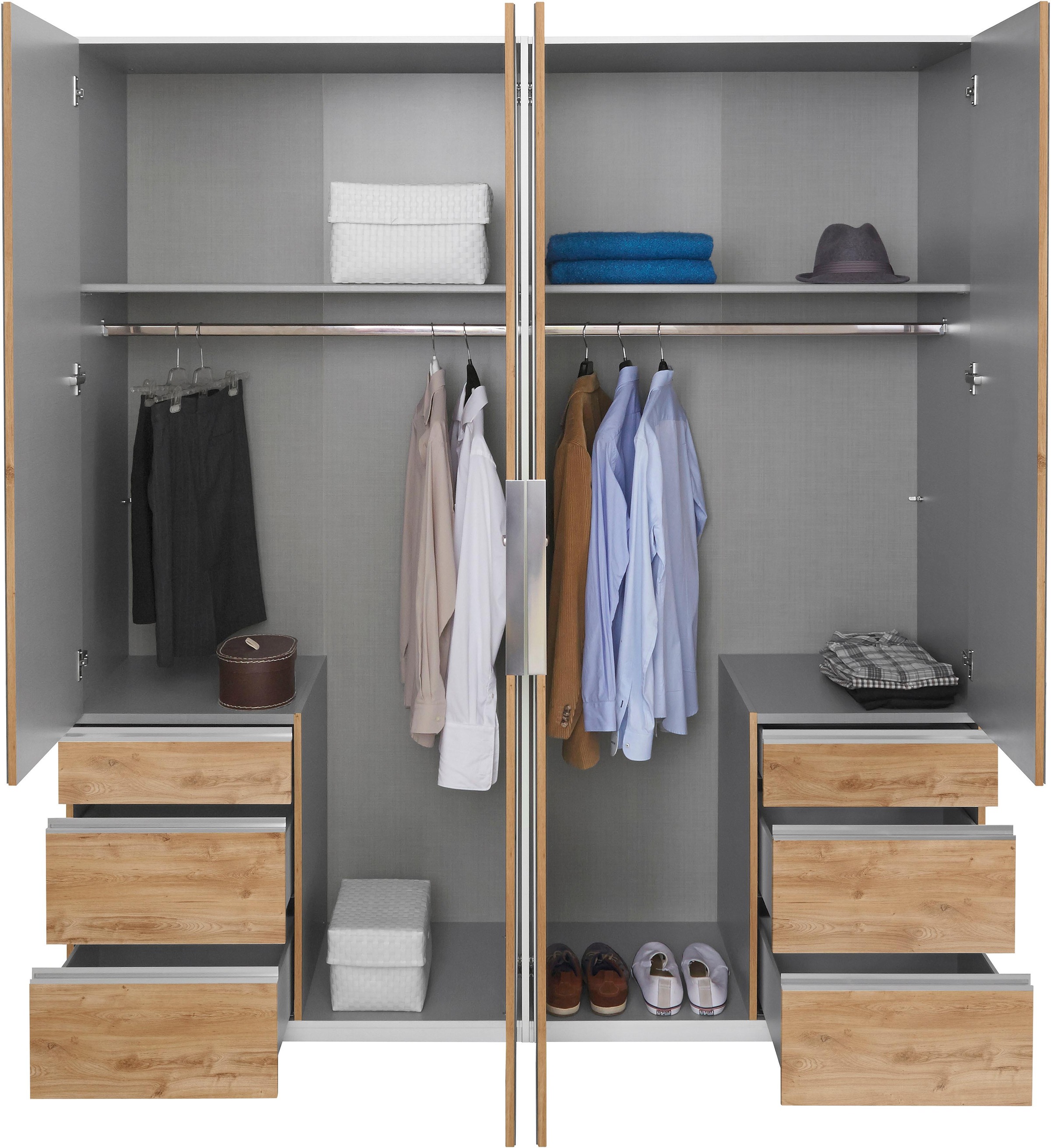Wimex Kleiderschrank »Level by fresh to go«, mit Glas-und Spiegeltüren