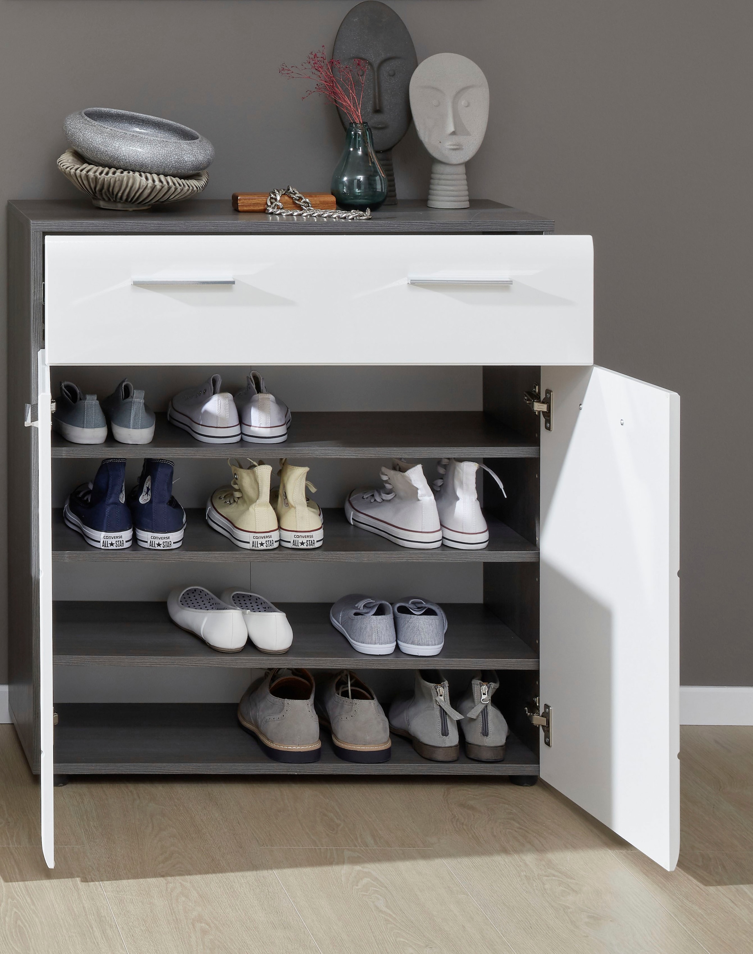 Home affaire Schuhkommode »Sovana« Schuhschrank mit Schublade - Kommode mit Platz für 12 Schuhpaare