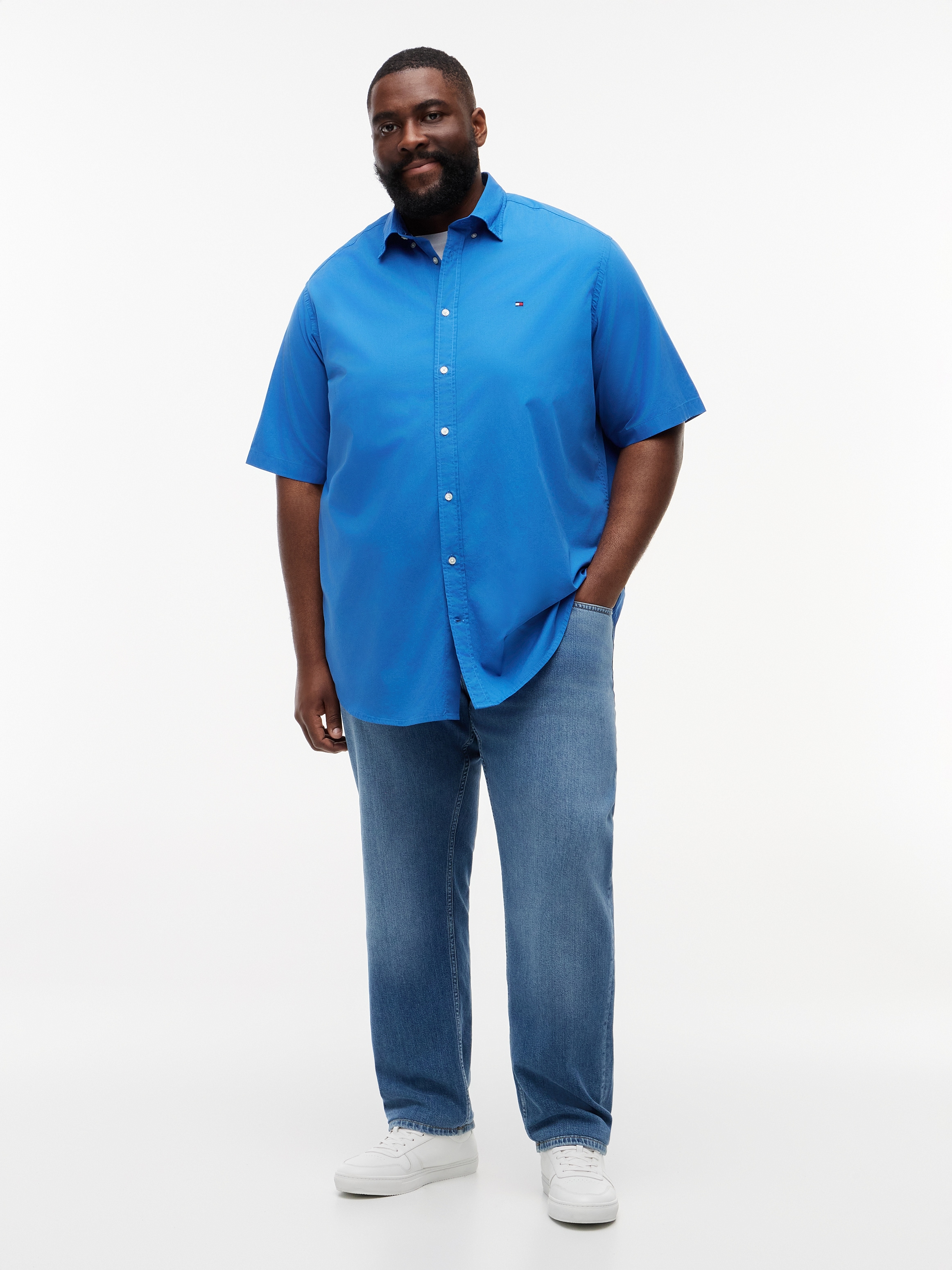 Tommy Hilfiger Big & Tall Kurzarmhemd »BT-FLEX POPLIN SOLID« Große Größen