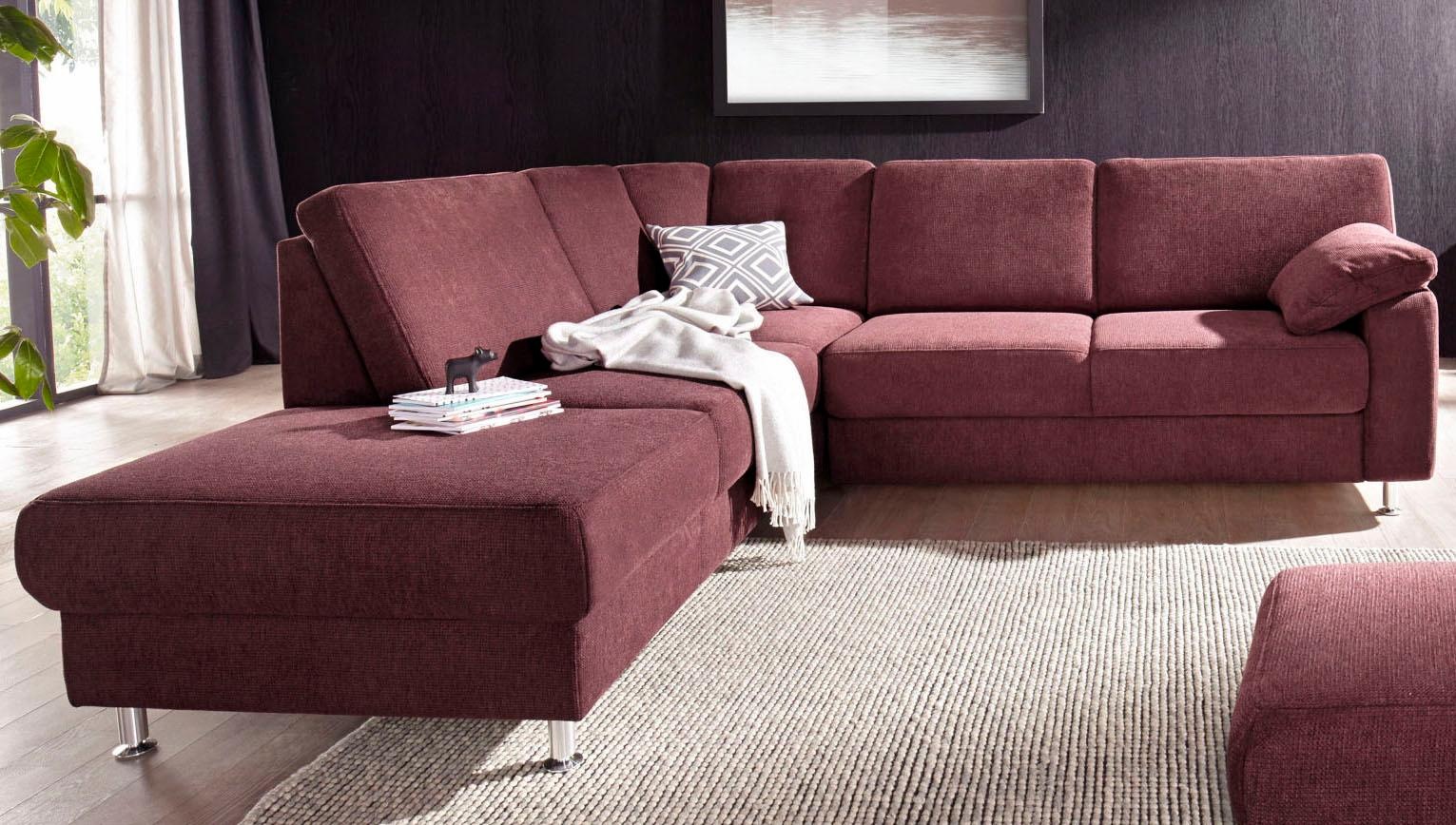 sit&more Ecksofa »Belfort L-Form«, wahlweise mit Vorziehsitz und Bettkasten