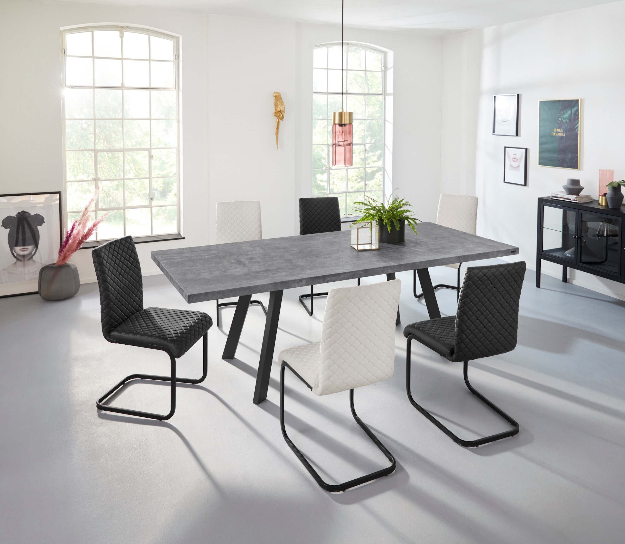 2. Bild von INOSIGN Esstisch »Brac«, Gestell aus Metall, Breite 160 cm