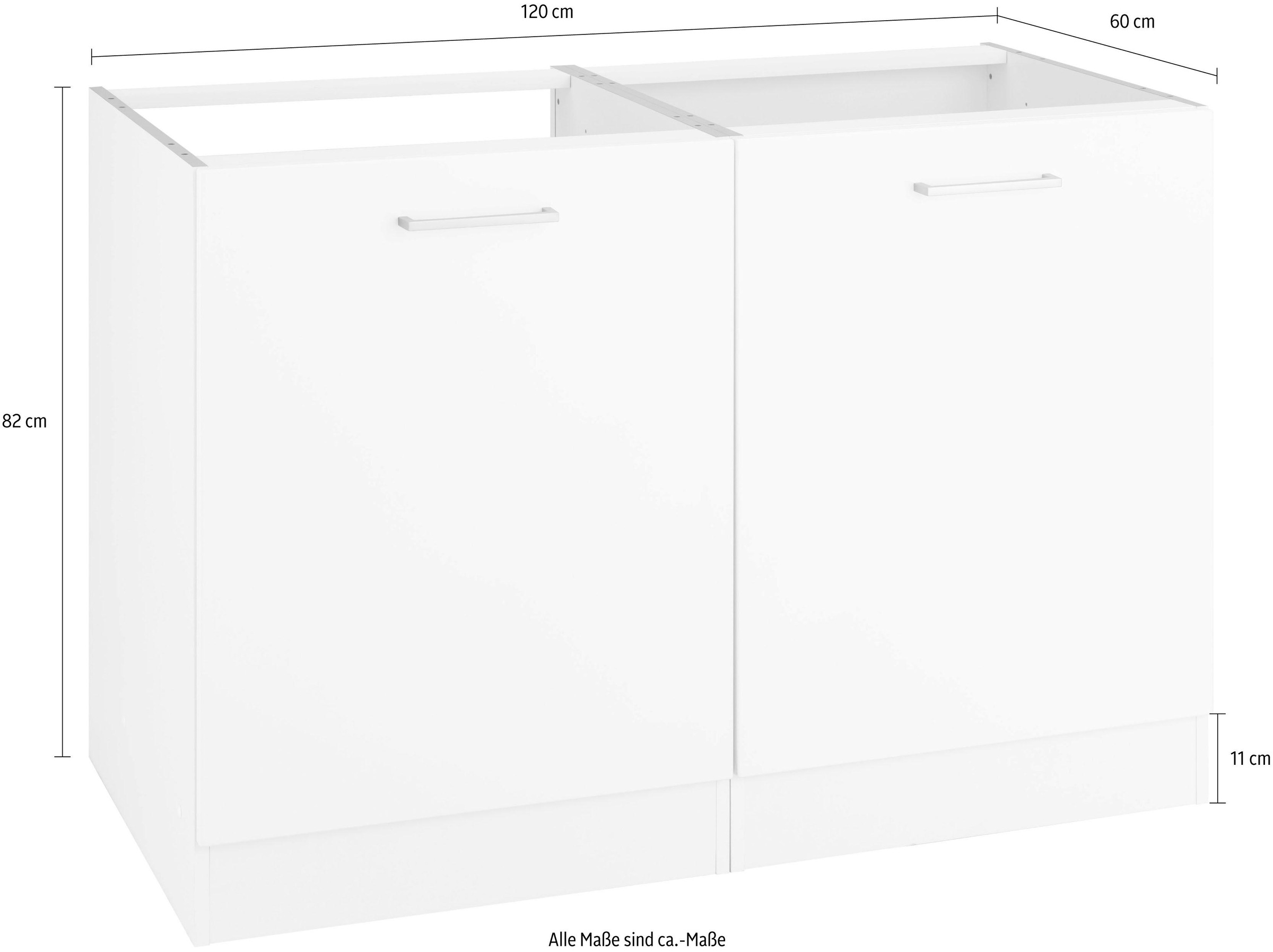KOCHSTATION Spülenschrank »KS-Visby«, Breite 120 cm