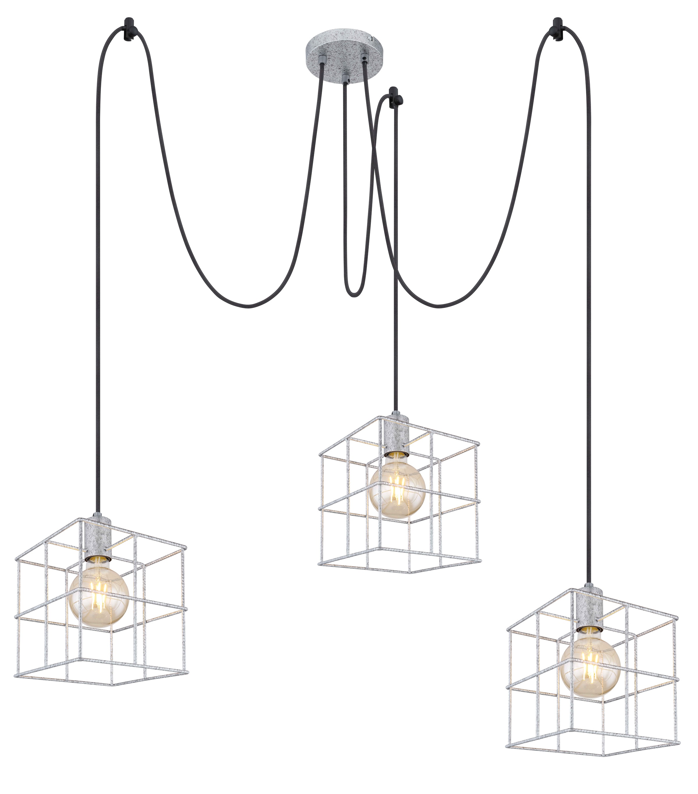 GLOBO LIGHTING Hängeleuchte »MERRIL« E27 1 Stk. Hängeleuchte für Esszimmer Industrial zink