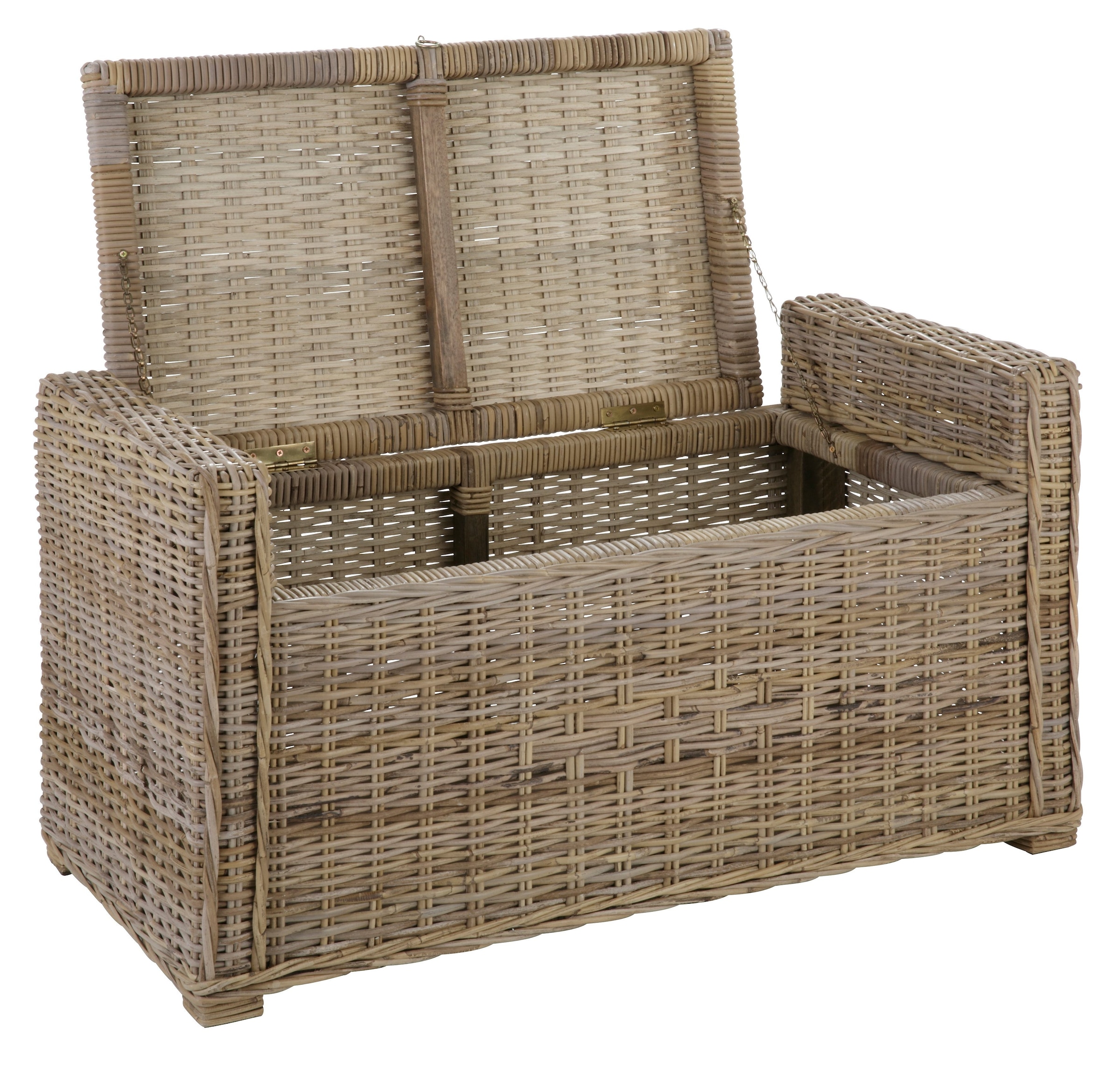Home affaire Sitztruhe »Schönerempfang, TOPSELLER!«, (Rattan-Bank), Belastbar bis max. 80 Kg, mit Stauraum