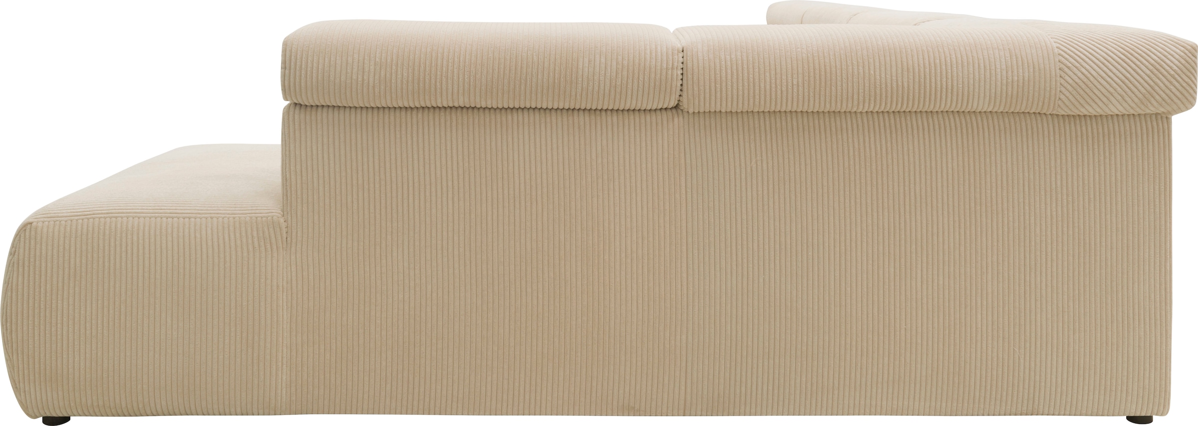 DOMO collection Wohnlandschaft »Brandon viele Bezugsarten, auch in Cord und Leder, incl. Nierenkissen«, mit Kopfteilverstellung, wahlweise Sitztiefenverstellung, U-Form