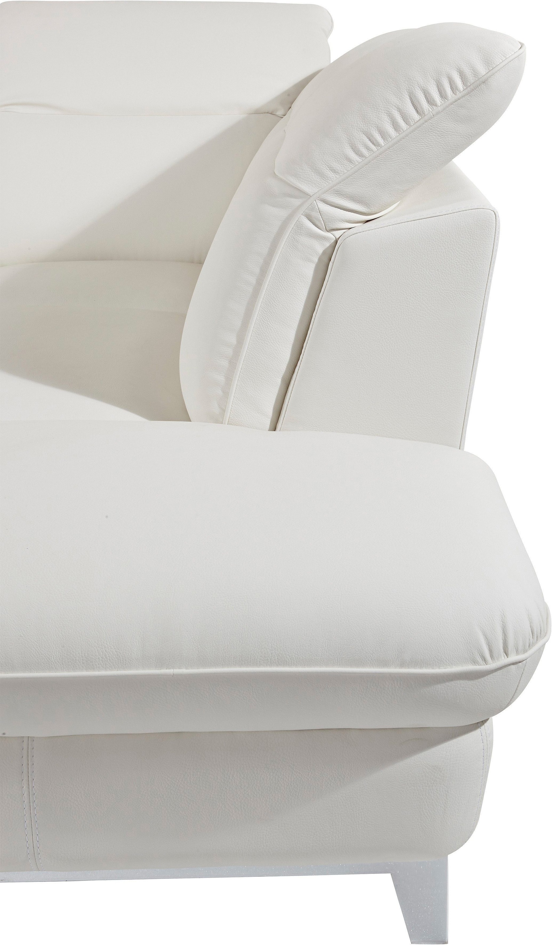 COTTA Polstergarnitur »Teresa L-Form«, (Set), Set bestehend aus: Ecksofa mit Kopfteilverstellung & Hocker
