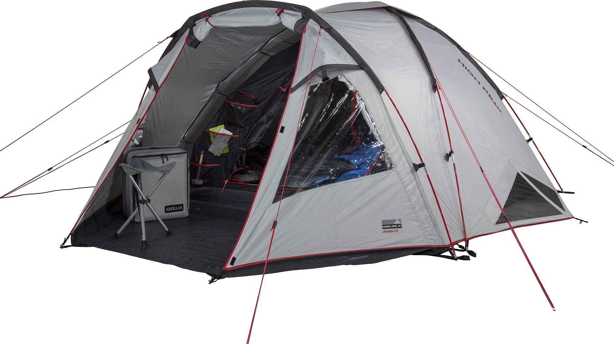 High Peak Kuppelzelt »Zelt Almada 4.0«, 4 Personen, (mit Transporttasche)