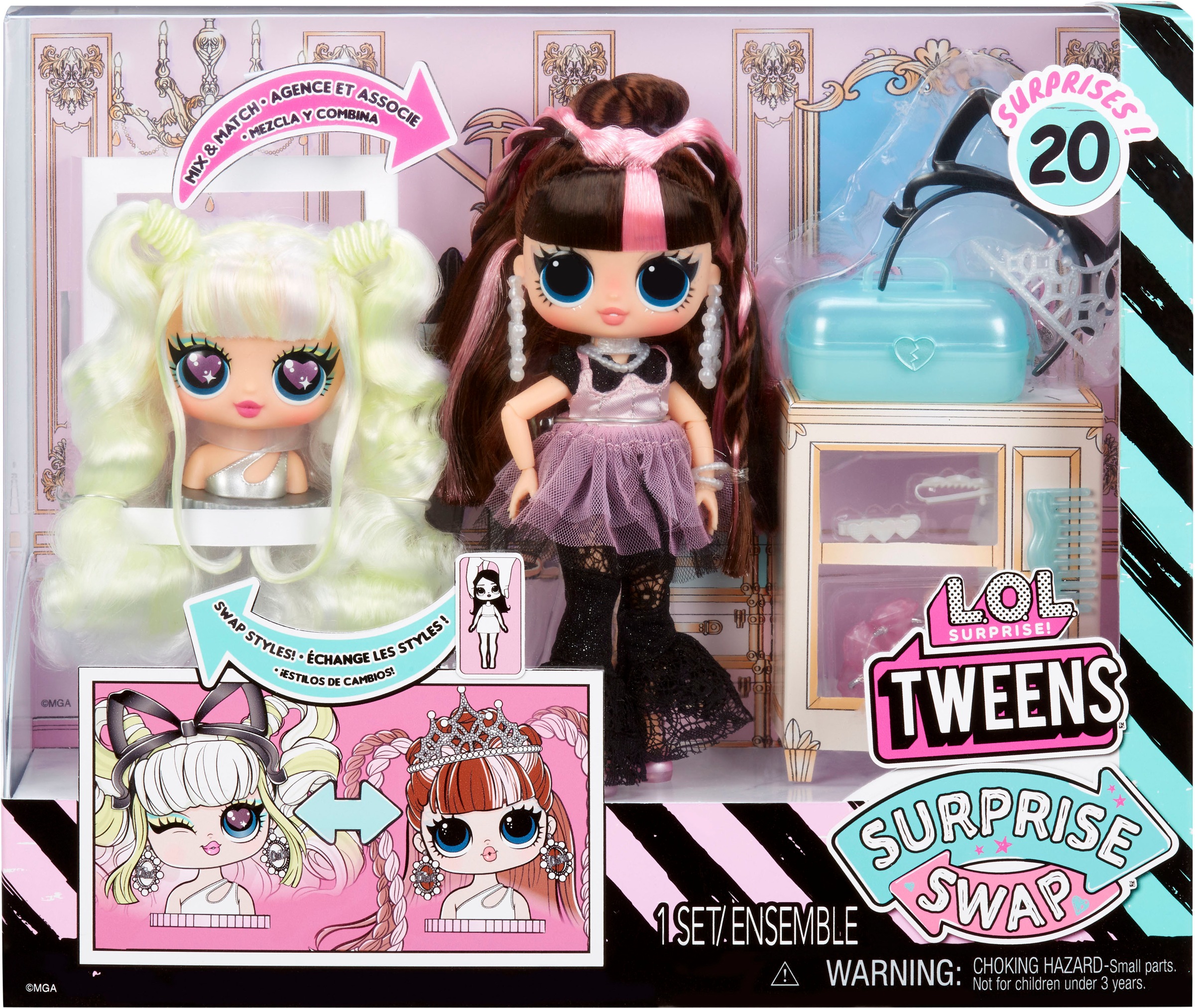 L.O.L. SURPRISE! Anziehpuppe »L.O.L. Surprise Tweens Surprise Swap - Bronze-2-Blonde Billie«, mit zusätzlichem Kopf im anderem Look