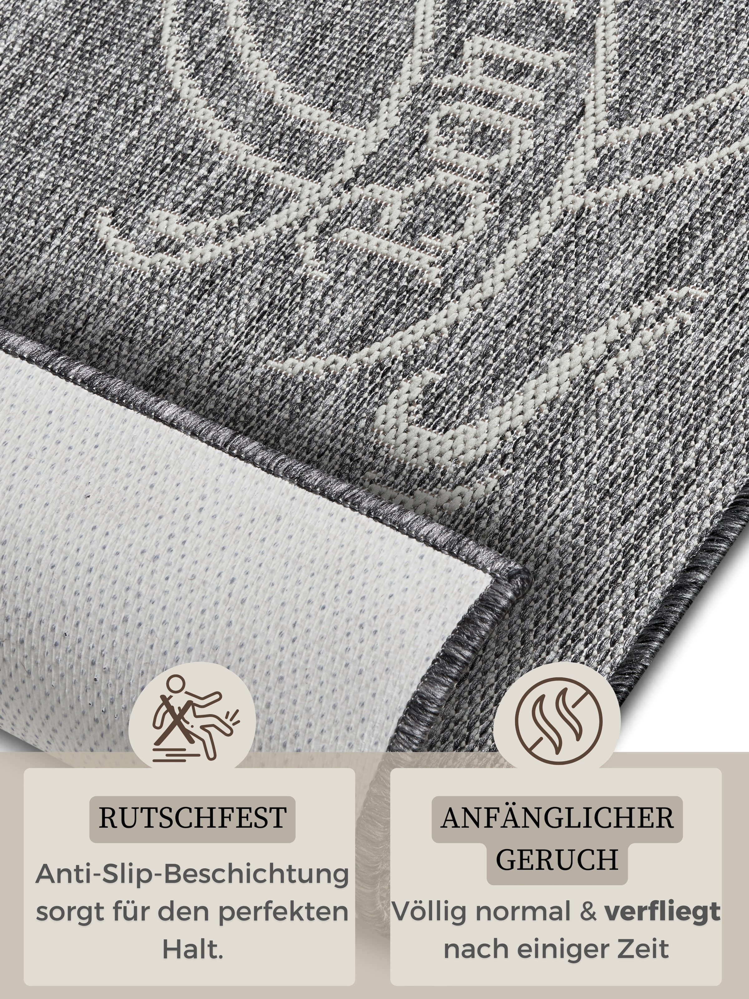 HANSE Home Küchenläufer »Bon Appetit«, rechteckig, 5 mm Höhe, Läufer, Rutschfest, Küchenteppich, Küche, Teppich, Pflegeleicht