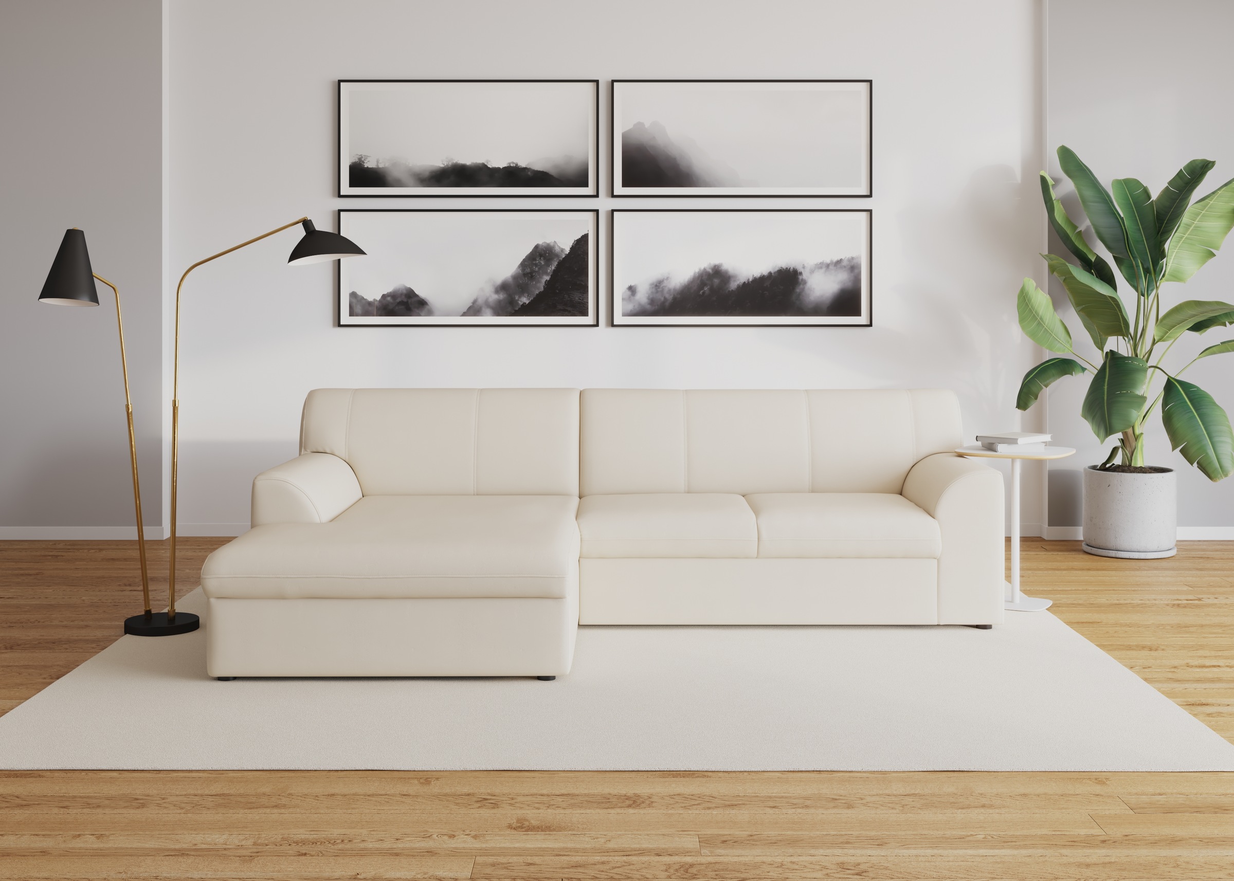 DOMO collection Ecksofa »Topper, elegant und zeitlos, kompaktes Stellmaß 24 günstig online kaufen