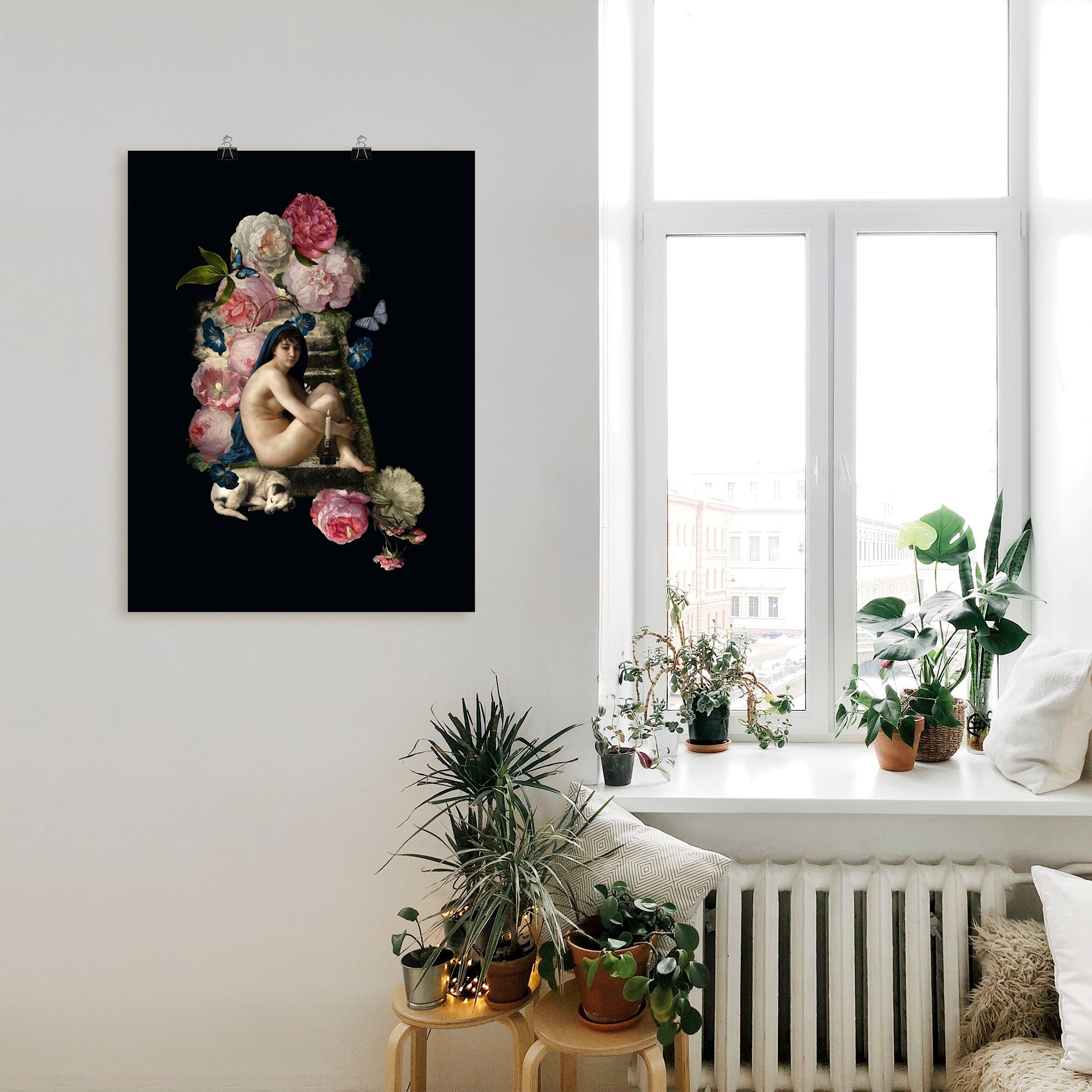 Artland Poster »Nackte Venus mit Hund«, Gottes Bilder, (1 St.), als Alubild, Leinwandbild, Wandaufkleber oder Poster in versch. Größen