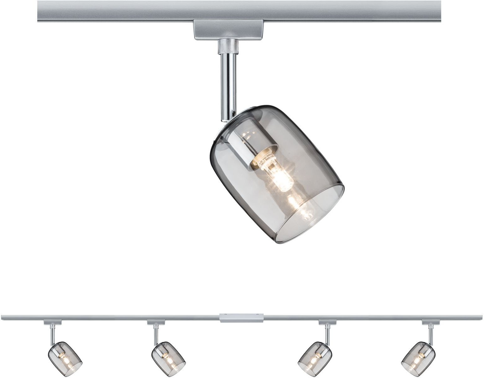 Paulmann Schienensystem-Leuchten »URail Set G10 Blossom Rauch Chrom matt ma günstig online kaufen