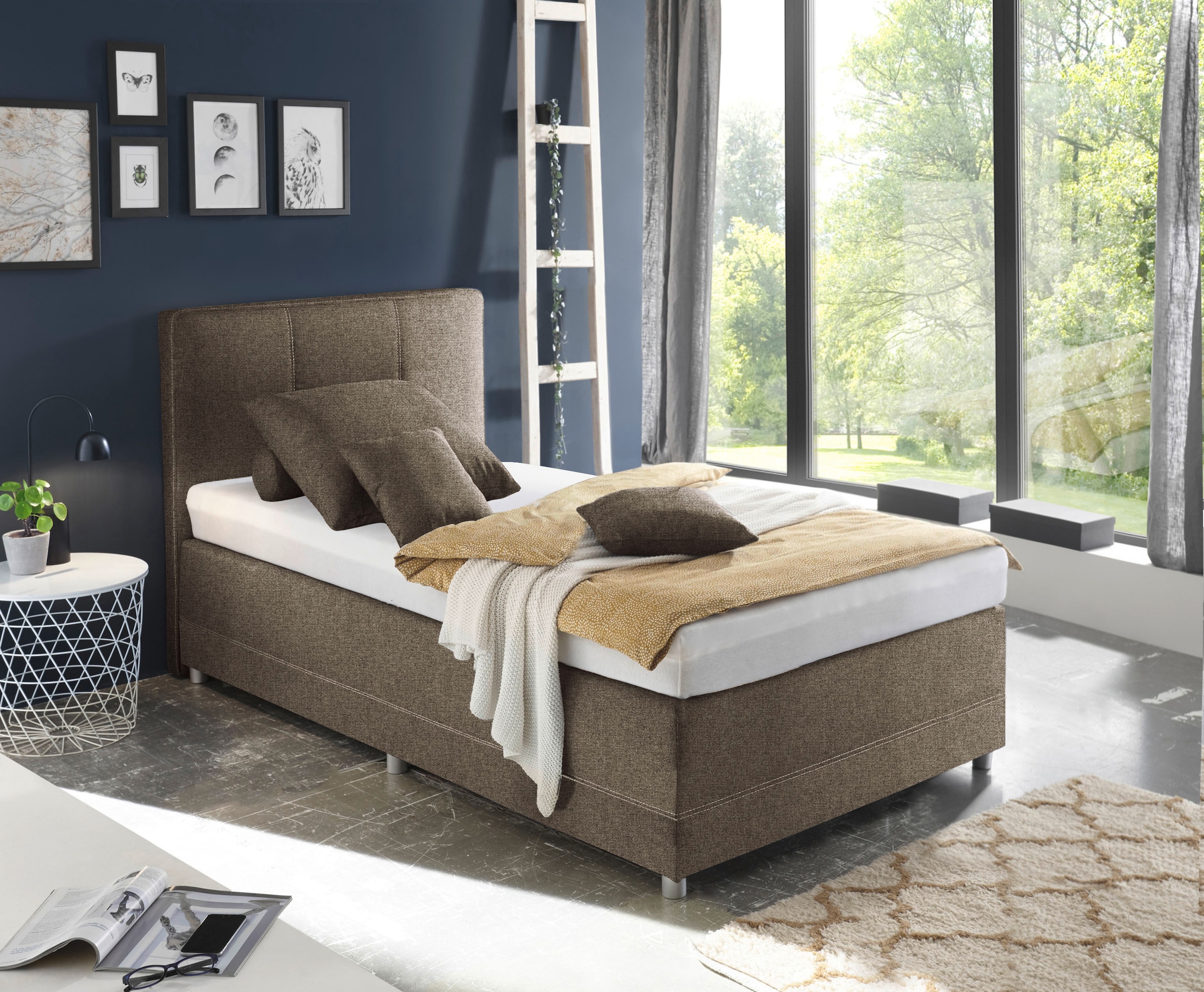 ED EXCITING DESIGN Boxspringbett »Luanda«, wahlweise mit Matratze und Topper