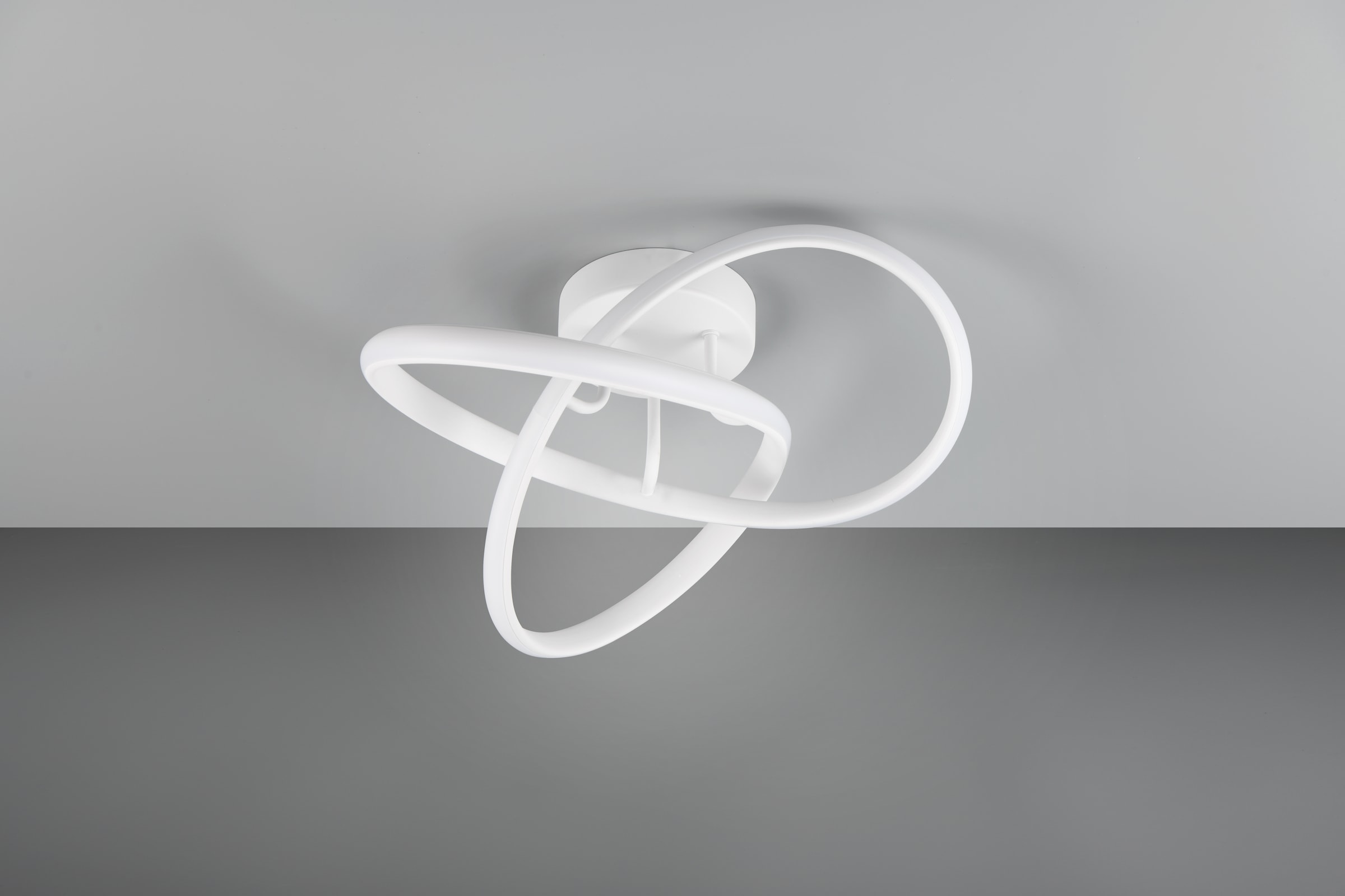 Places of Style LED Deckenleuchte »MESSACHUSETTS, kleine Dekolampe als LED Deckenlampe oder Wandlampe«, 1 flammig, Leuchtmittel LED-Board | LED fest integriert, Ø 40cm, Höhe 15cm Design Lampe mit geschwungenem LED Knoten 1800 Lumen