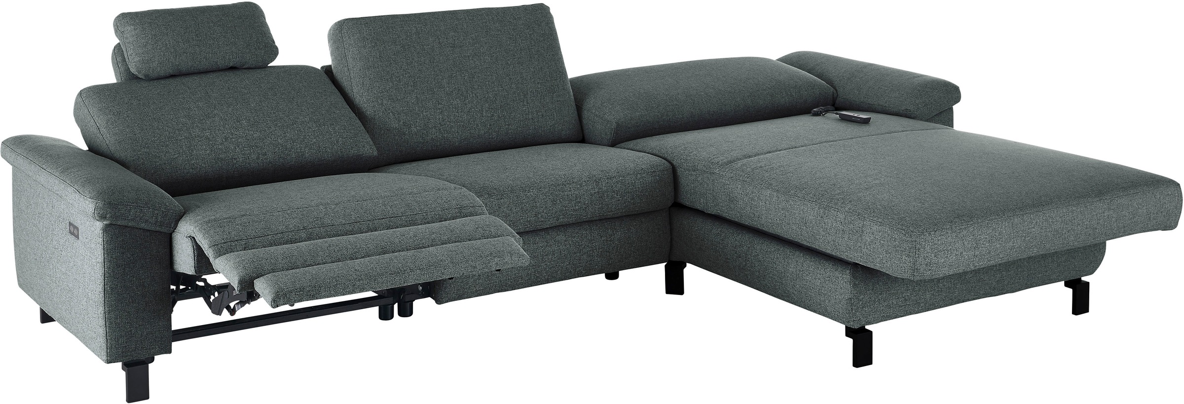 3C Candy Ecksofa »Mainau L-Form«, Relaxfunktion im 1,5-Sitzer, motorische Schlaffunktion in Longchair