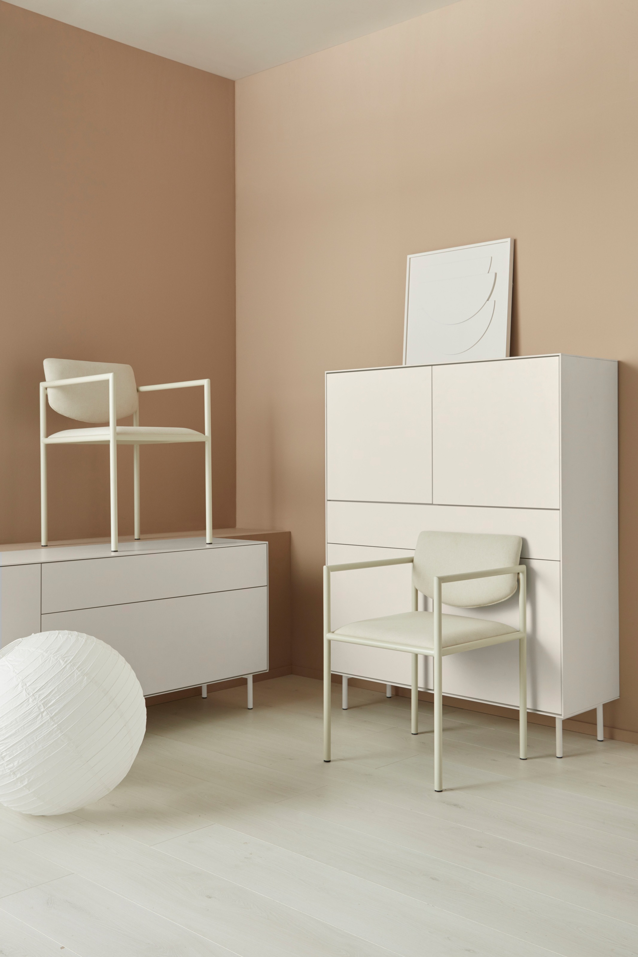 LeGer Home by Lena Gercke Highboard »Essentials«, Höhe: 144cm, MDF lackiert, Push-to-open-Funktion