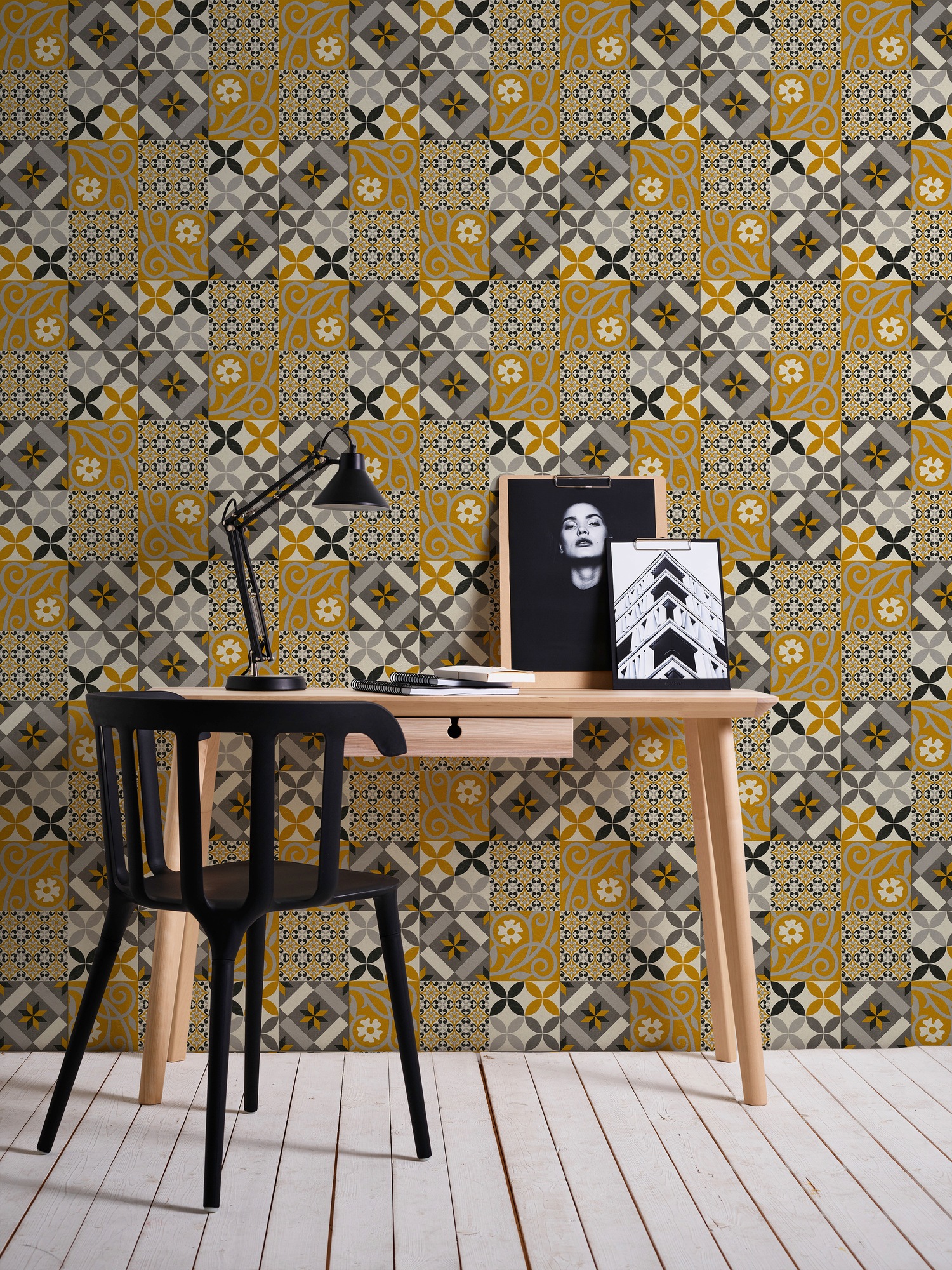 A.S. Création Vliestapete »New Life«, Ethnomuster-abstrakt-minimalistisch, Tapete Fliesen Tapeten Wohnzimmer Schlafzimmer Küche Flur Design Optik