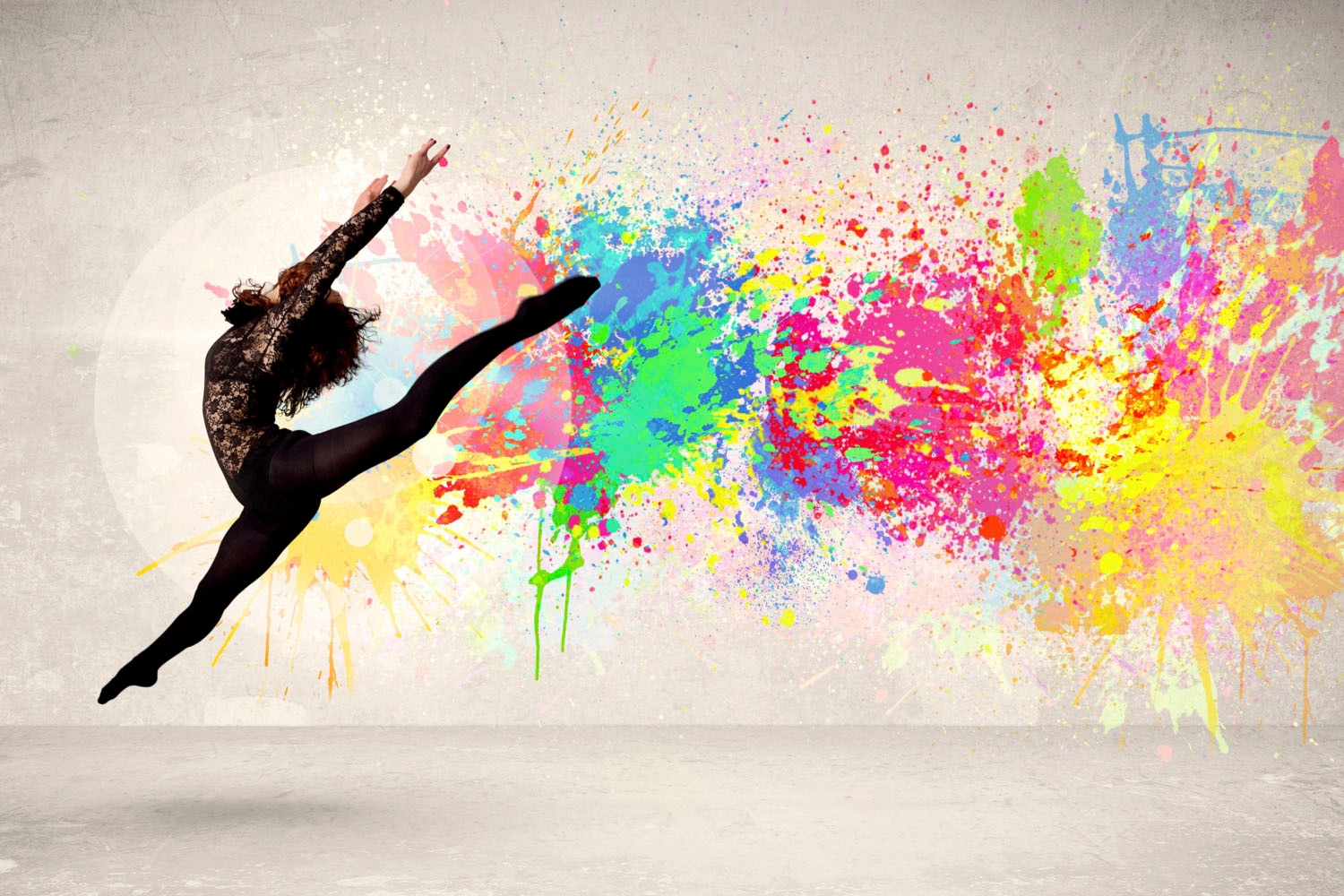 queence Acrylglasbild »tanzende Frau« Abstrakt | Frau | Graffiti | Kunst | Tanz Fine Art-Print in Galeriequalität